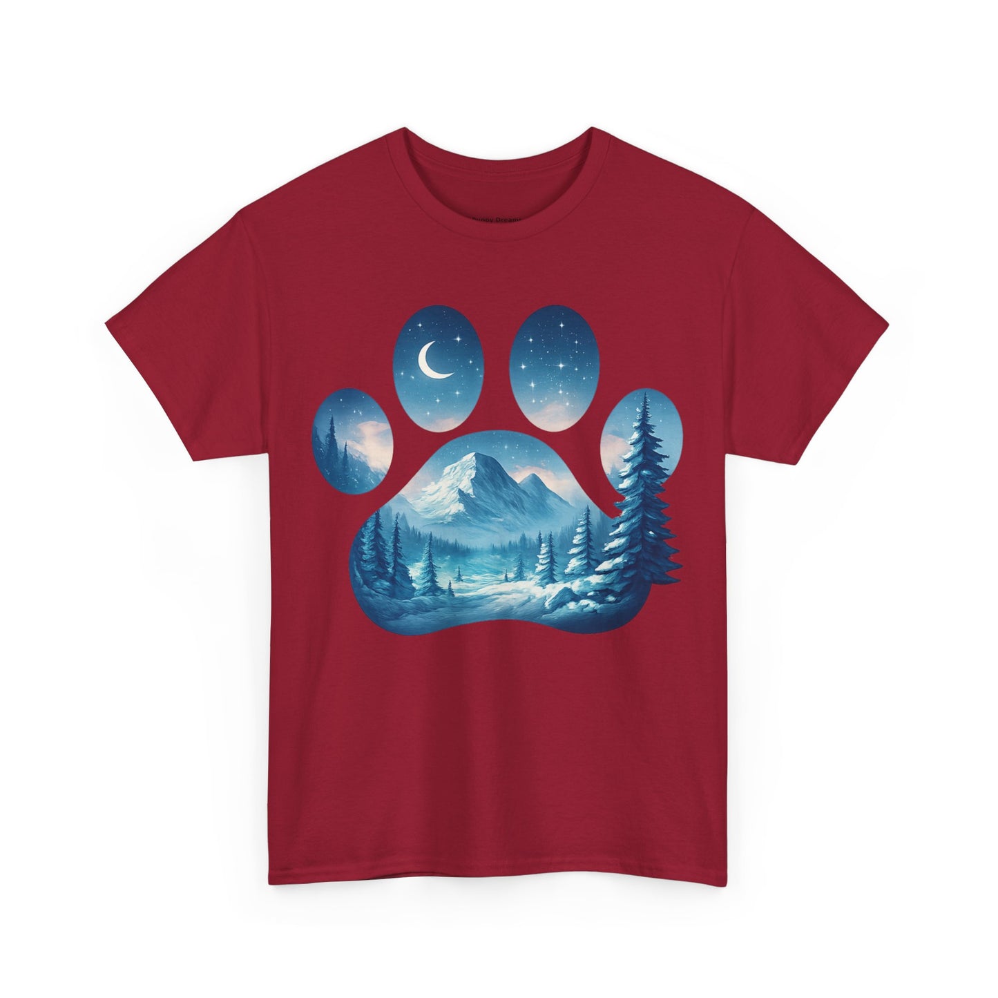 Nature-Inspired Paw Print Tee, Ideal for Pet Lovers, Perfect Gift for Birthdays, Relaxed Fit, Outdoor Adventures, Eco-Friendly