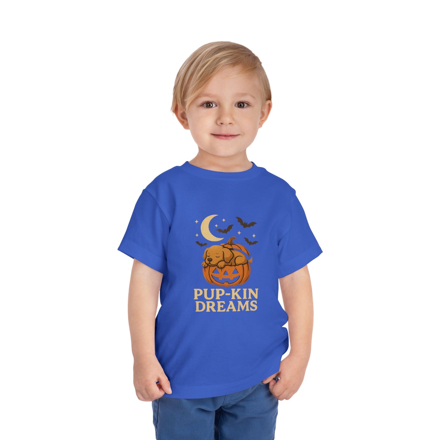 Toddler Halloween Tee - Pup-Kin Dreams, Funny Kids Shirt, Cute Fall Apparel, Baby Pumpkin T-Shirt, Trick or Treat Outfit
