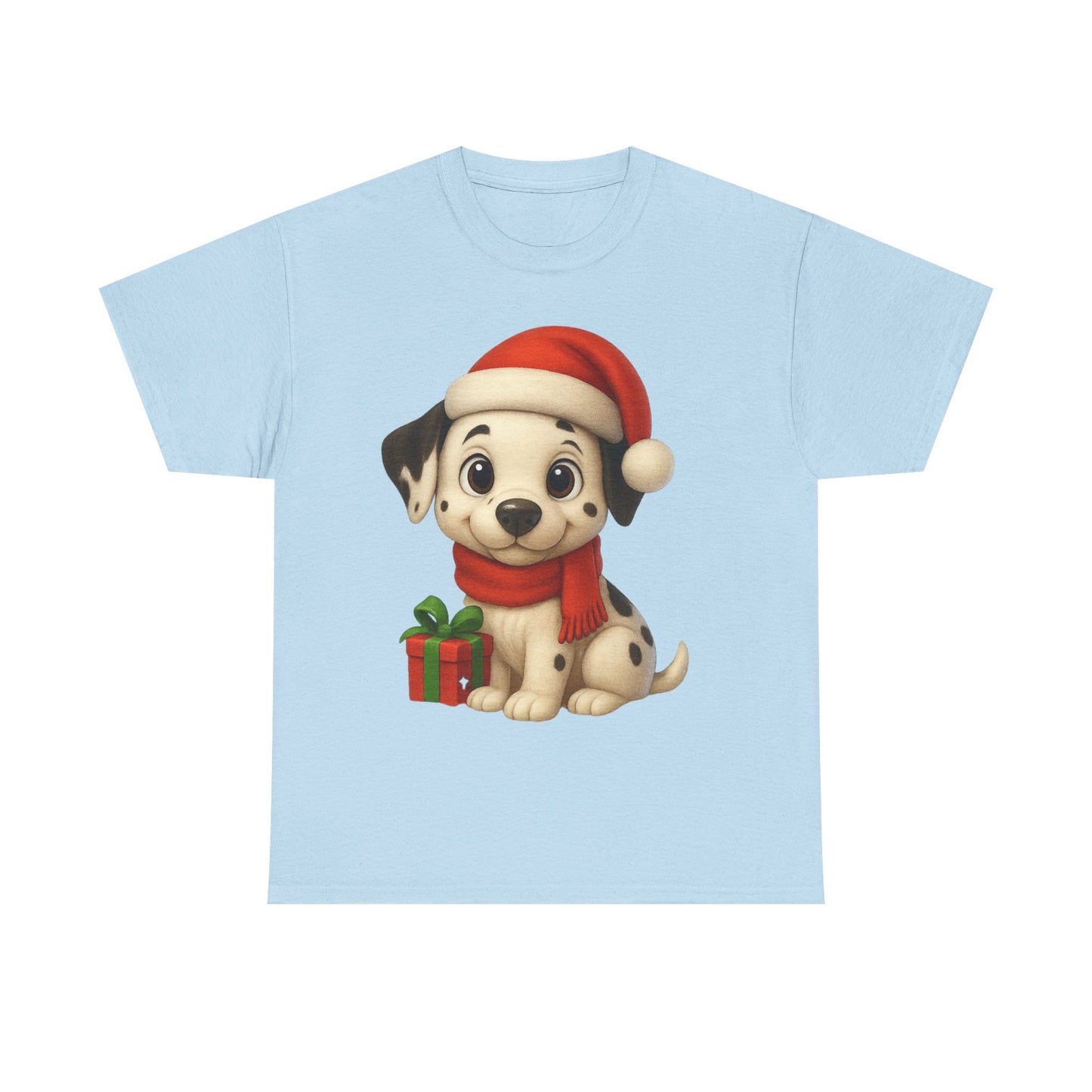Adorable Christmas Puppy Tee - Unisex Heavy Cotton Tee