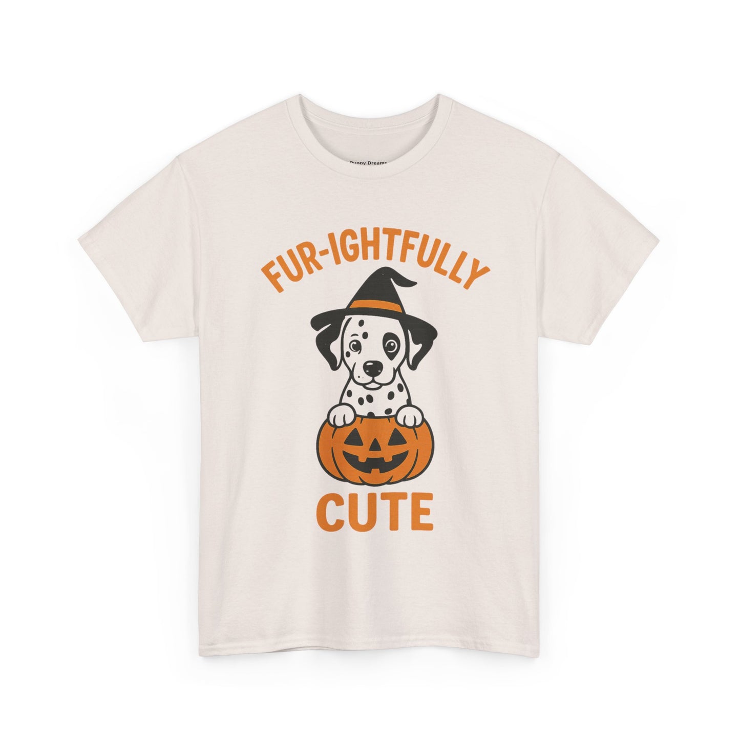 Fur-ightfully Cute Halloween Tee, Unisex Cotton Dog Lover Shirt, Halloween Costume, Pet-Themed Gift, Spooky Vibes
