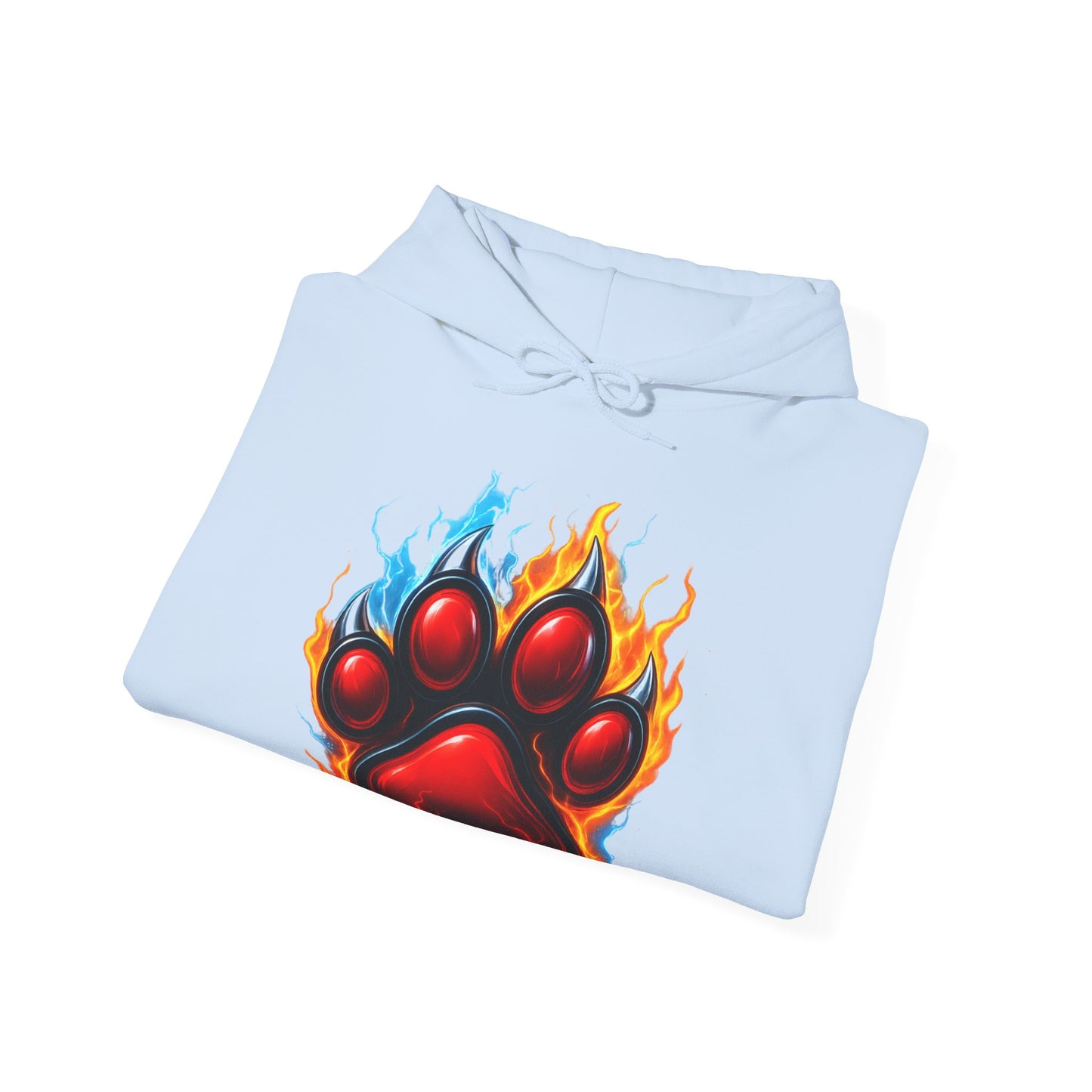 Fierce Flame Paw Print Hoodie, Cozy Sweatshirt for Animal Lovers, Perfect Gift for Pet Owners, Great for Birthdays or Holidays, Unisex
