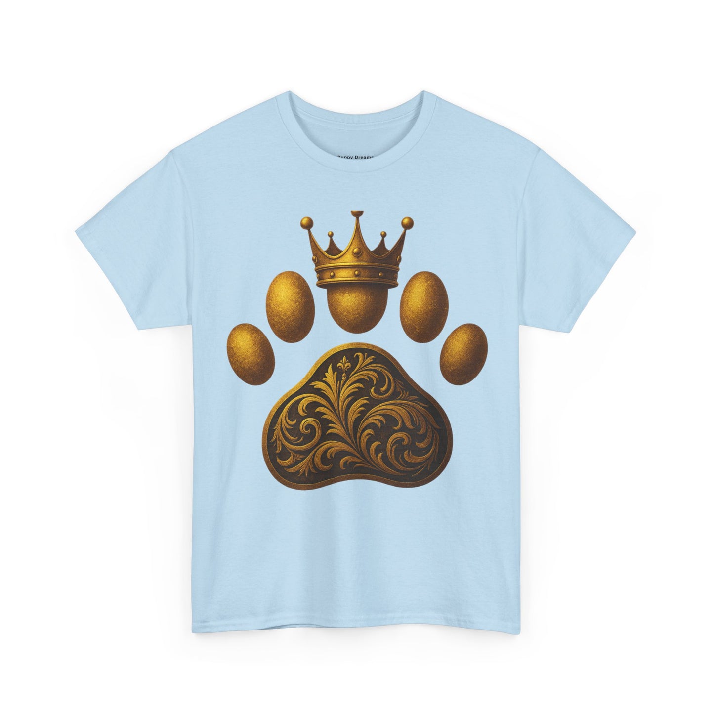 Crown Paw Print Tee, Dog Lover Shirt, Animal Royalty Fashion, Pet Gift, Casual Wear, Birthday Gift, Unisex Cotton T-Shirt