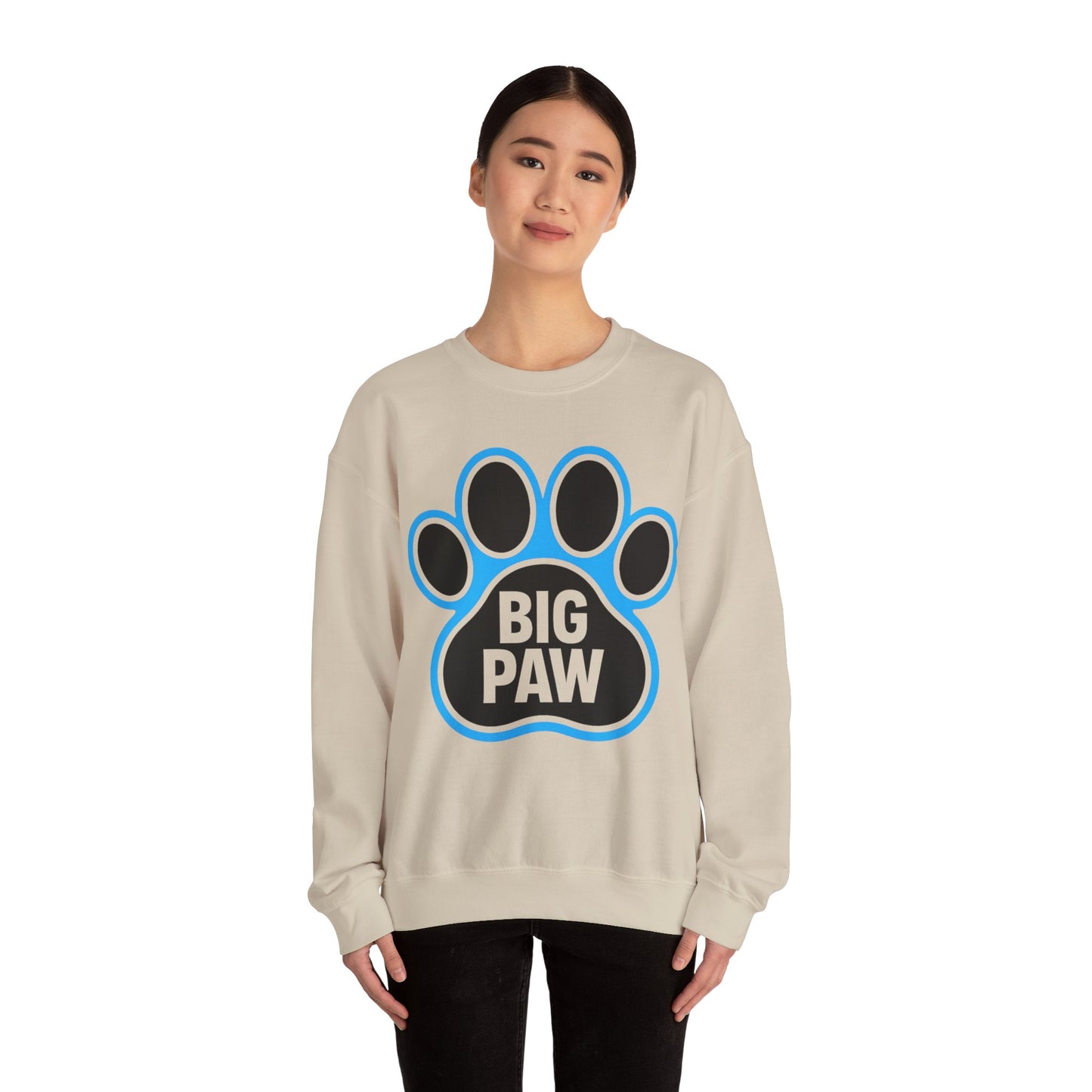 Paw Print Sweatshirt for Animal Lovers, Cozy Sweater, Pet Owner Gift, Big Paw Crewneck, Animal Rescue Fundraiser