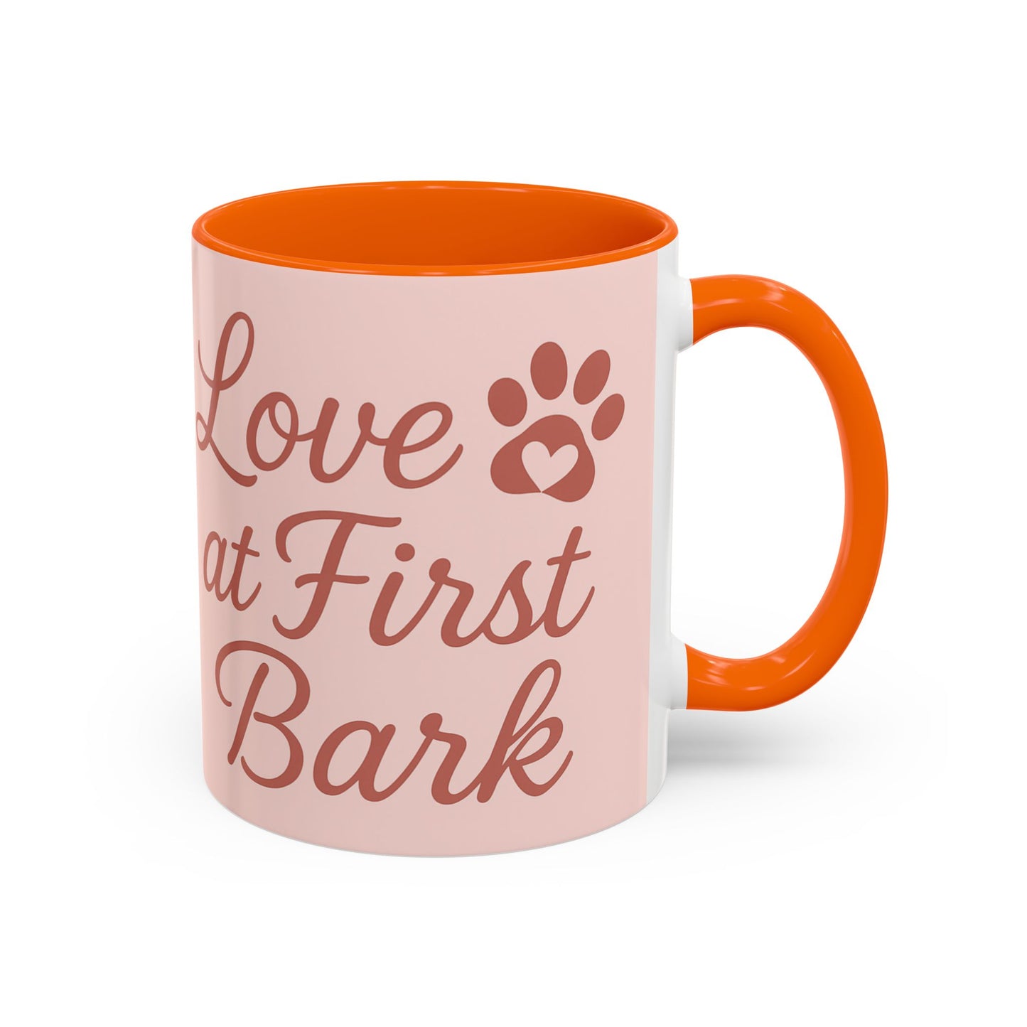 Love at First Bark Coffee Mug, Pet Lover Gift, Dog Mom Mug, Cute Dog Accessories, Animal Lover Coffee Cup