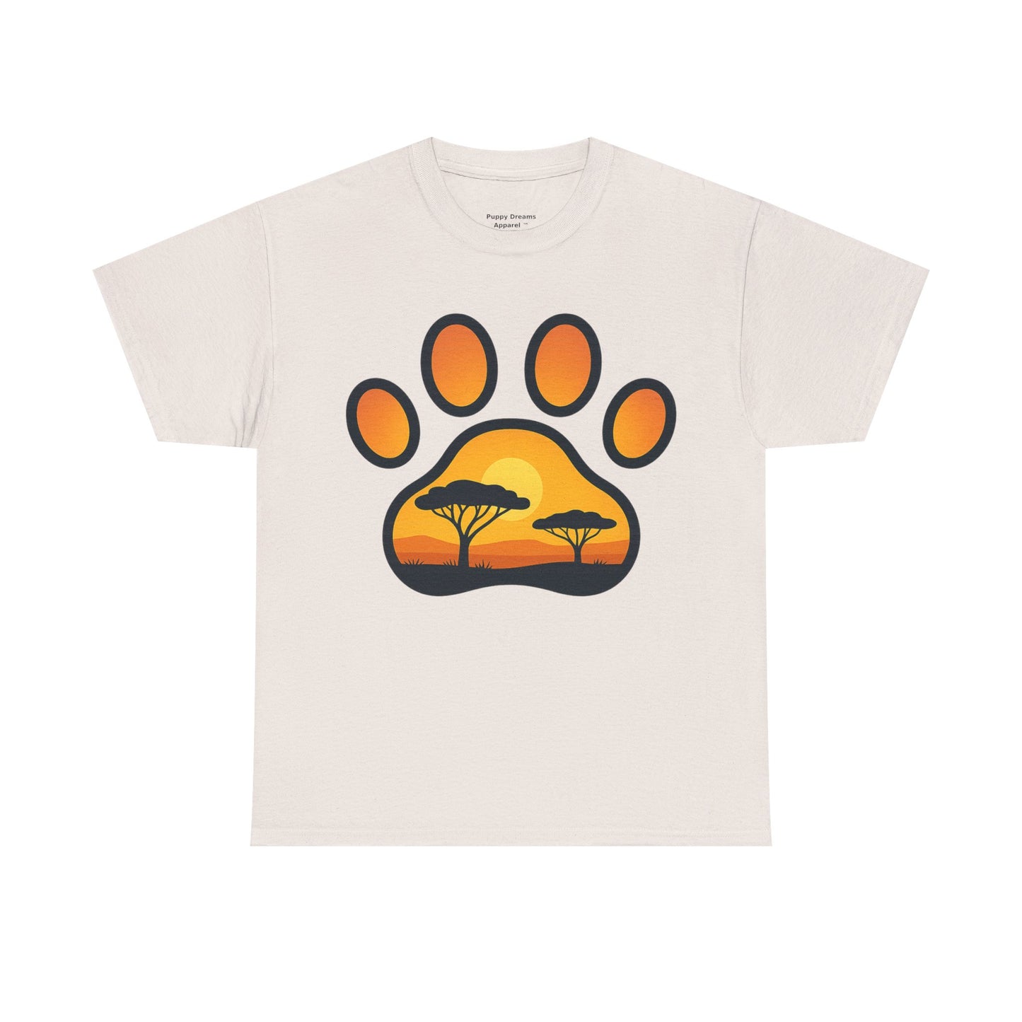 Sunset Paw Print Unisex Tee, Animal Lover Shirt, Nature Graphic T-Shirt, Gift for Pet Owners, Outdoor Adventure Apparel