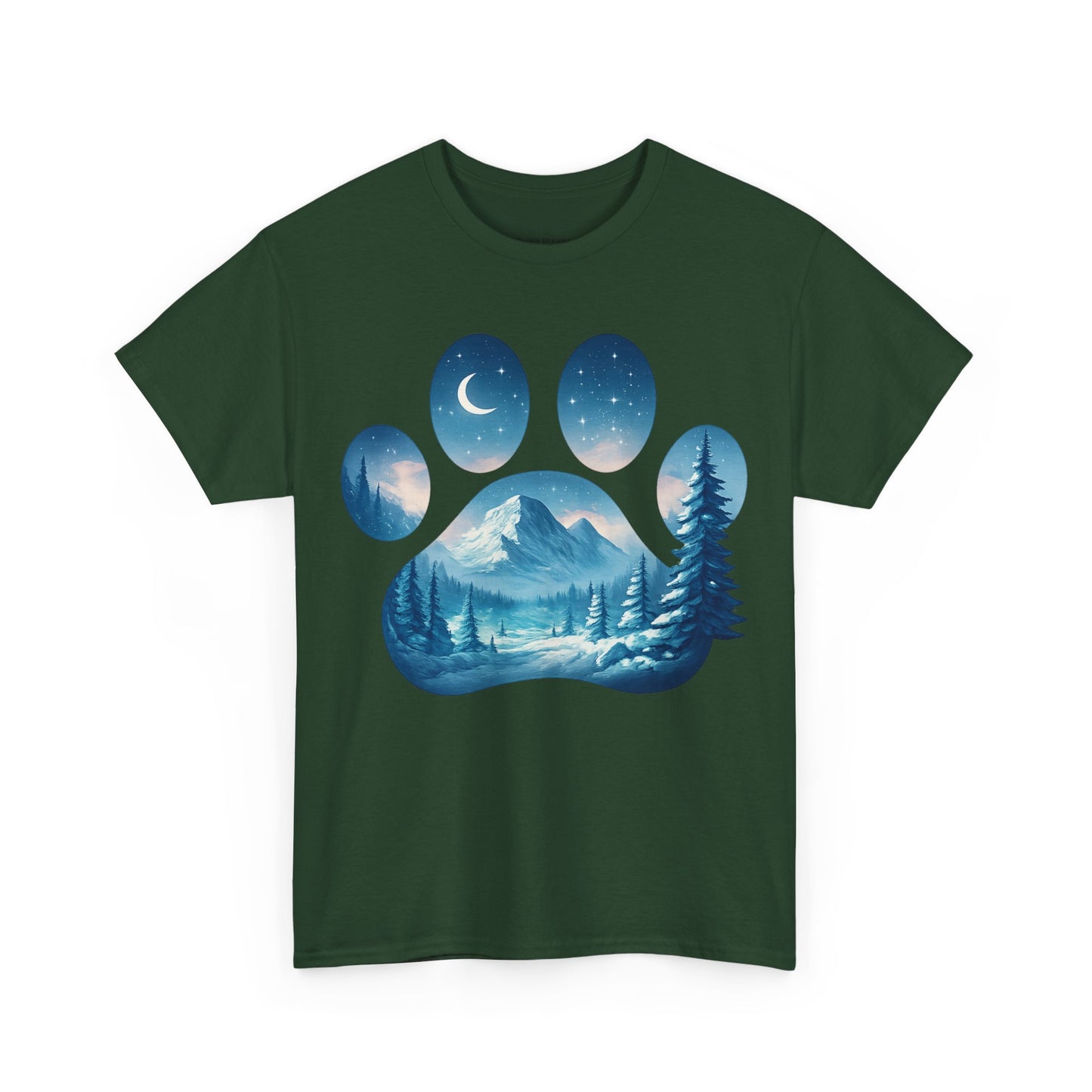 Nature-Inspired Paw Print Tee, Ideal for Pet Lovers, Perfect Gift for Birthdays, Relaxed Fit, Outdoor Adventures, Eco-Friendly