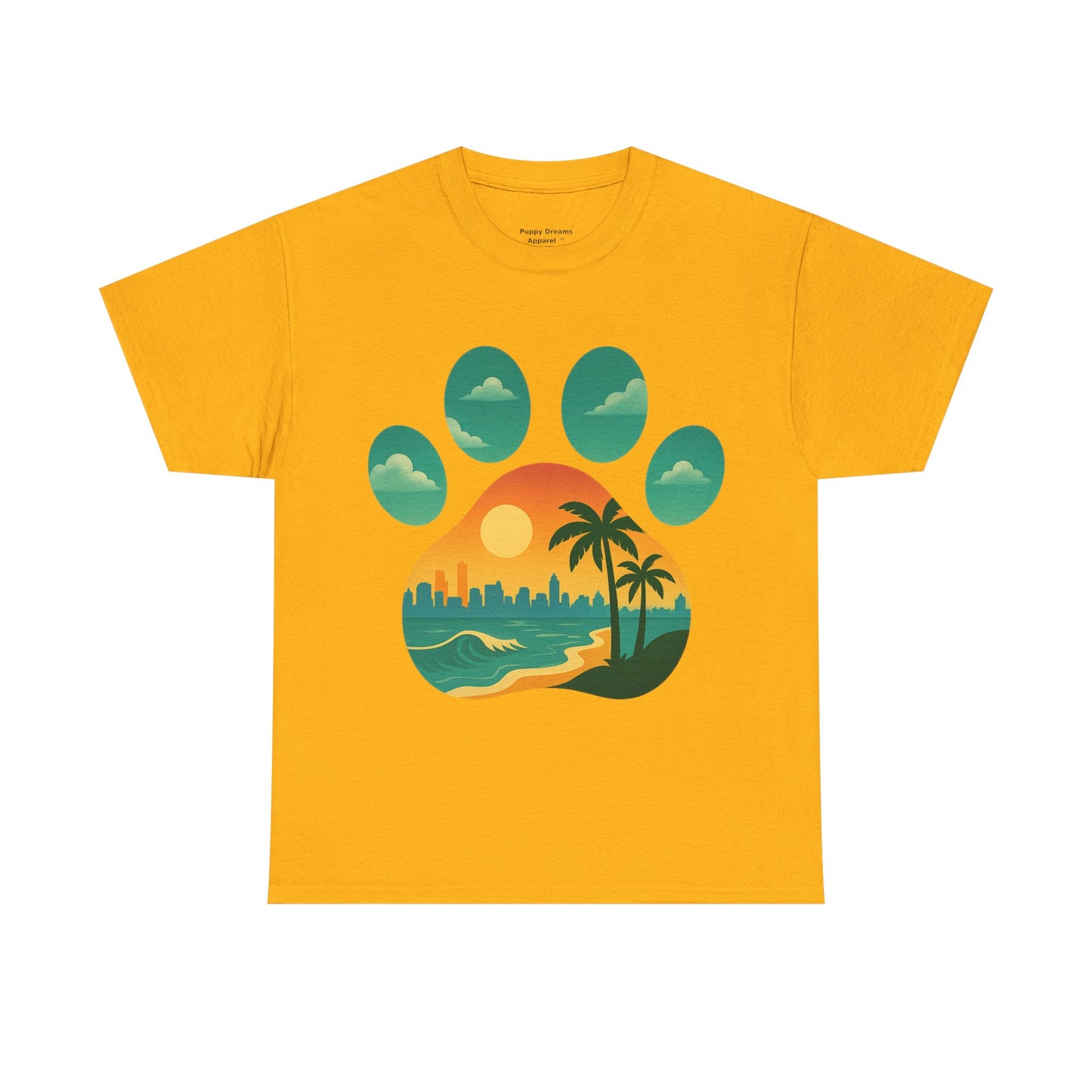 T-Shirt with Palm Tree Sunset Design, Beach Lover Gift, Unisex Shirt, Summer Vibes Tee, Casual Wear, Nature-Inspired Fashion