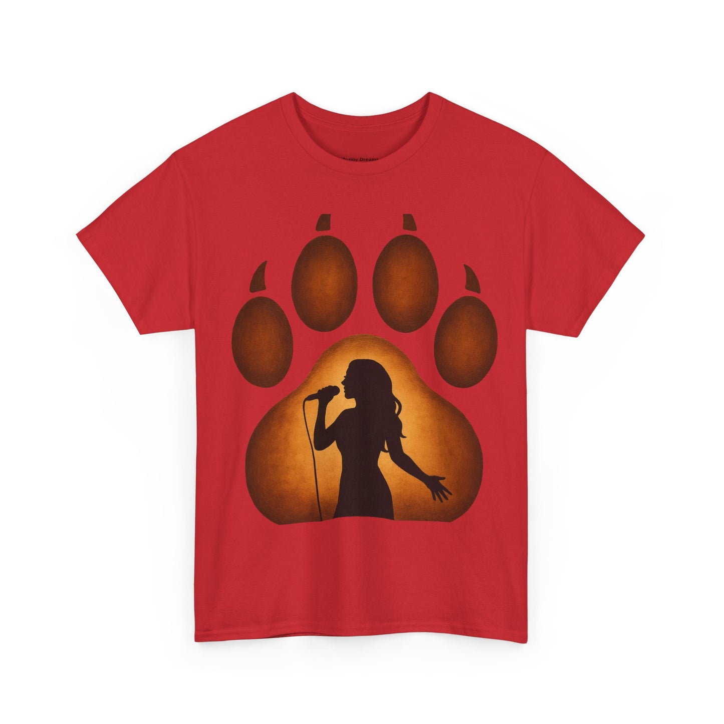 Unisex Cotton T-Shirt with Bear Paw Design - Ideal for Nature Lovers, Gift for Music Fans, Casual Wear, Eco-Friendly Apparel