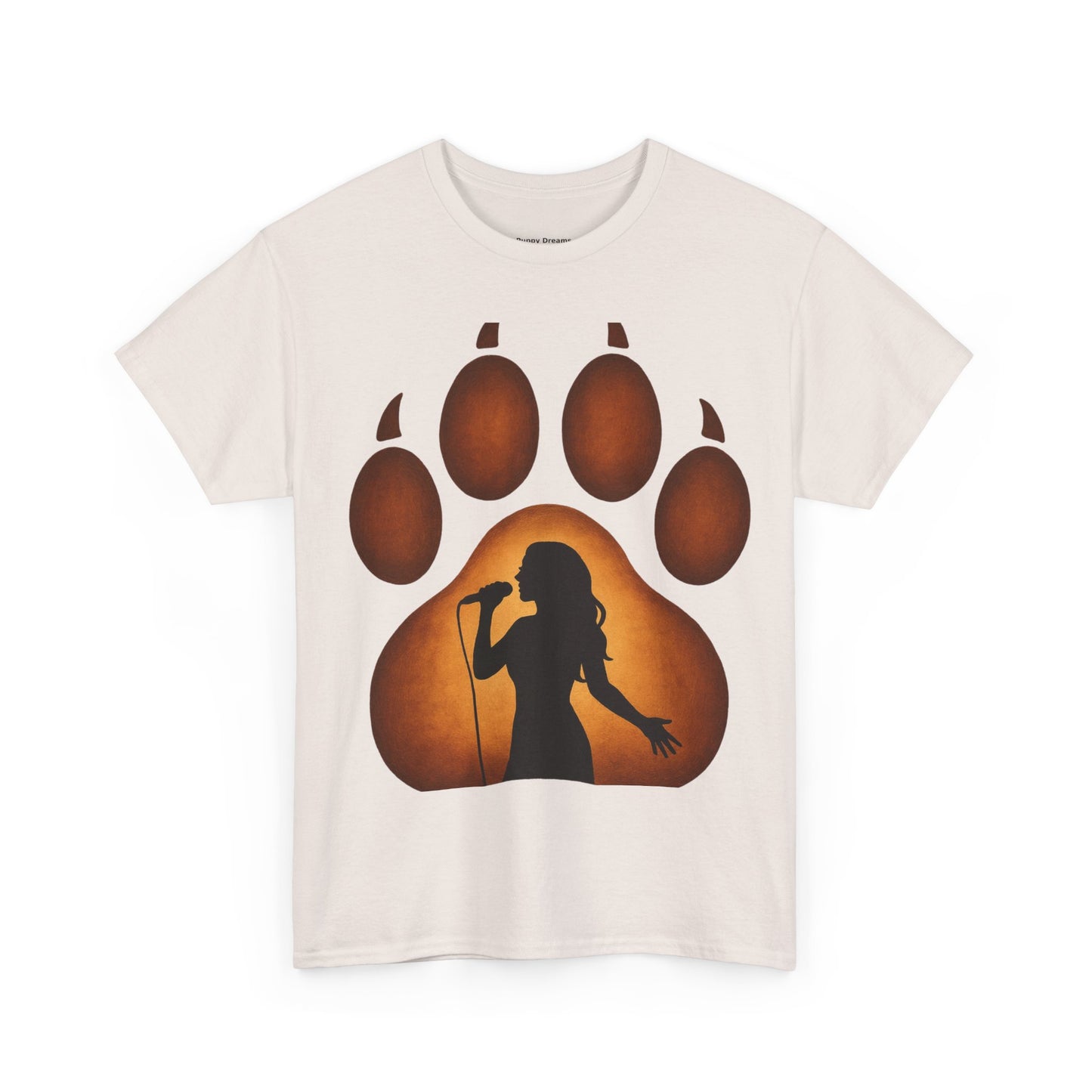 Unisex Cotton T-Shirt with Bear Paw Design - Ideal for Nature Lovers, Gift for Music Fans, Casual Wear, Eco-Friendly Apparel