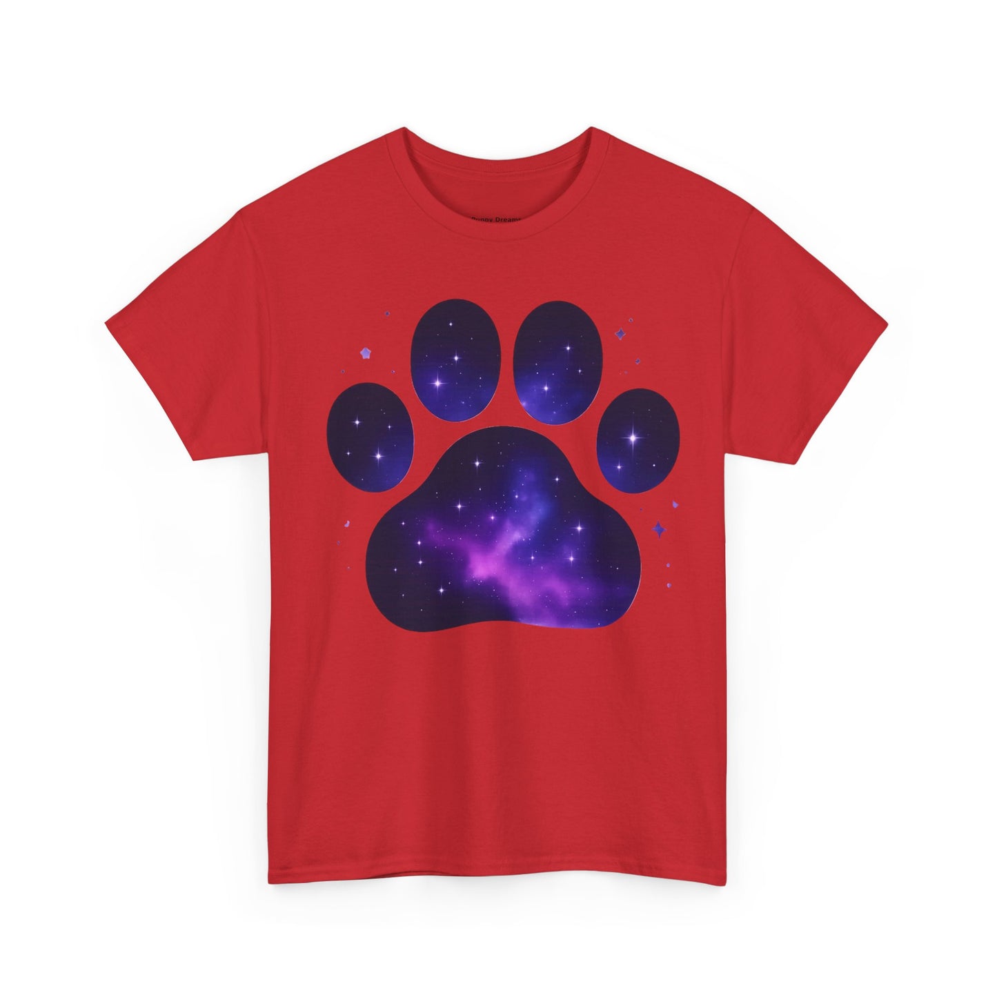 Cosmic Pet Paw Print Tee | Unisex T-Shirt for Animal Lovers, Galaxy Print, Dog & Cat Tees, Gift for Pet Owners, Space Theme Shirt