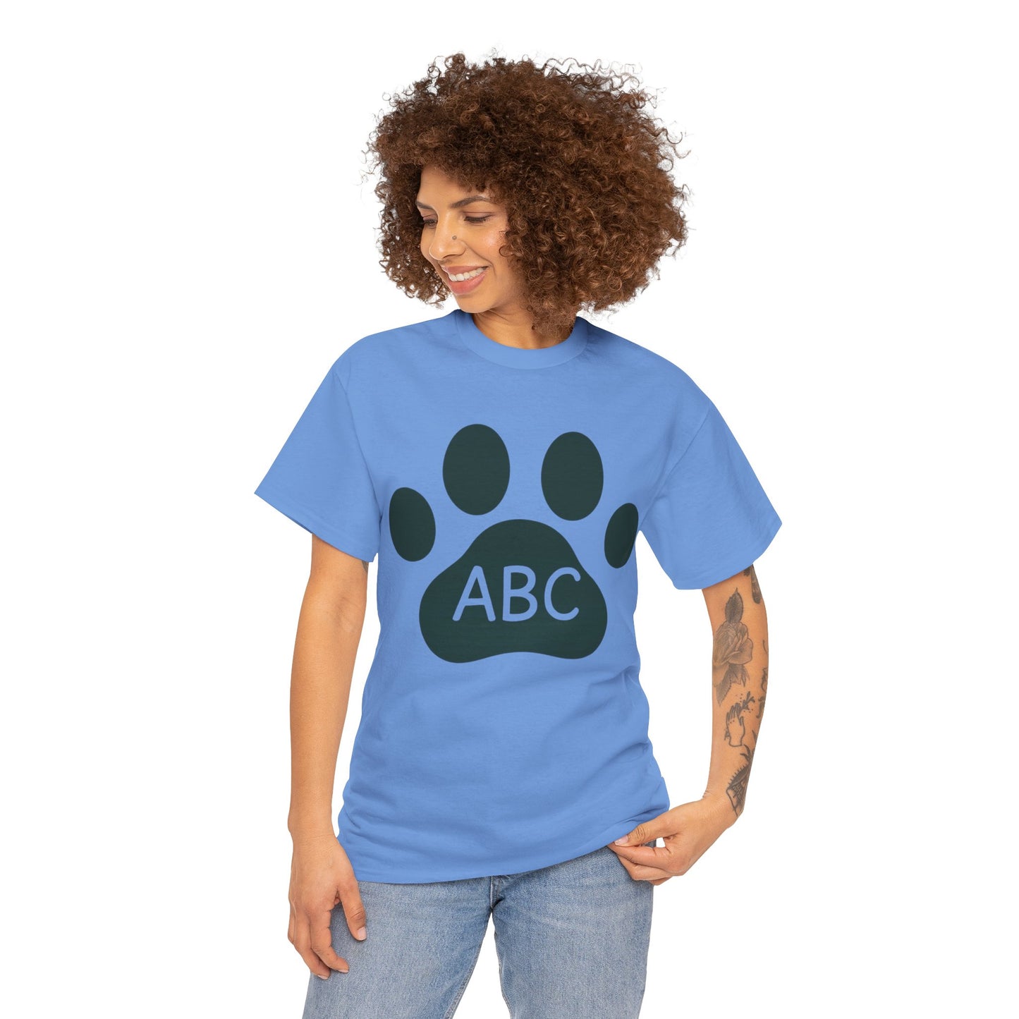 Customizable Pet Paw Print Tee, Cute Pet Lover Shirt, Unisex Cotton T-Shirt, Gift for Dog Owners, Animal Lover Apparel