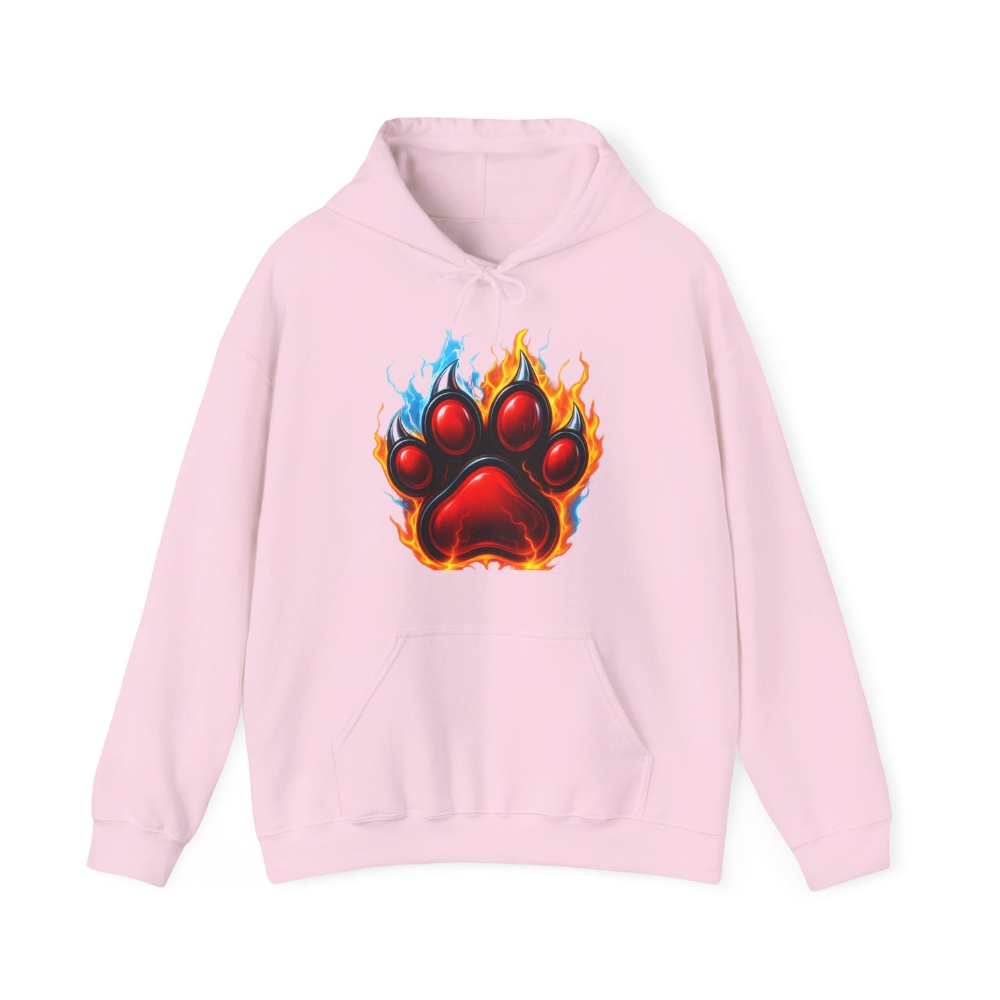 Fierce Flame Paw Print Hoodie, Cozy Sweatshirt for Animal Lovers, Perfect Gift for Pet Owners, Great for Birthdays or Holidays, Unisex