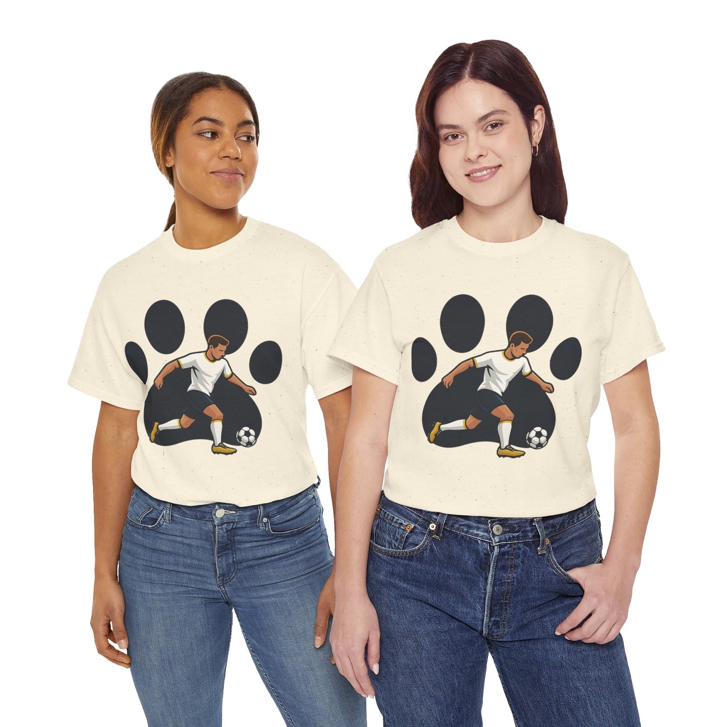 Soccer Paw Print Tee - Perfect for Soccer Lovers, Pet Owners, Sports Events, Birthdays, and Casual Wear