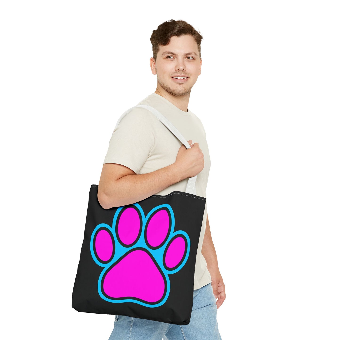 Stylish Pet Lover Tote Bag, Cute Paw Print Design, Reusable Shopping Bag, Gift for Animal Lovers, Eco-Friendly Accessory