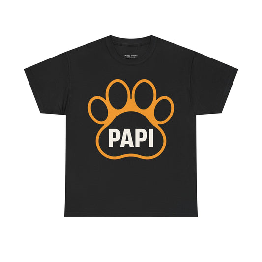Paw Print PAPI Tee - Perfect for Dog Lovers, Gifts for Pawsome Dads, Casual Style, Pet-Themed Shirt, Unisex Cotton Top