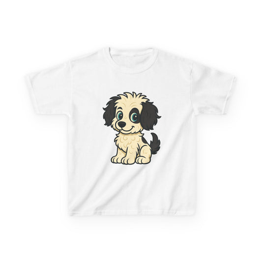 Adorable Cartoon Puppy Kids T-Shirt, Cute Dog Shirt for Animal Lovers, Birthday Gift, Pet-Themed Apparel, Fun Playtime Tee