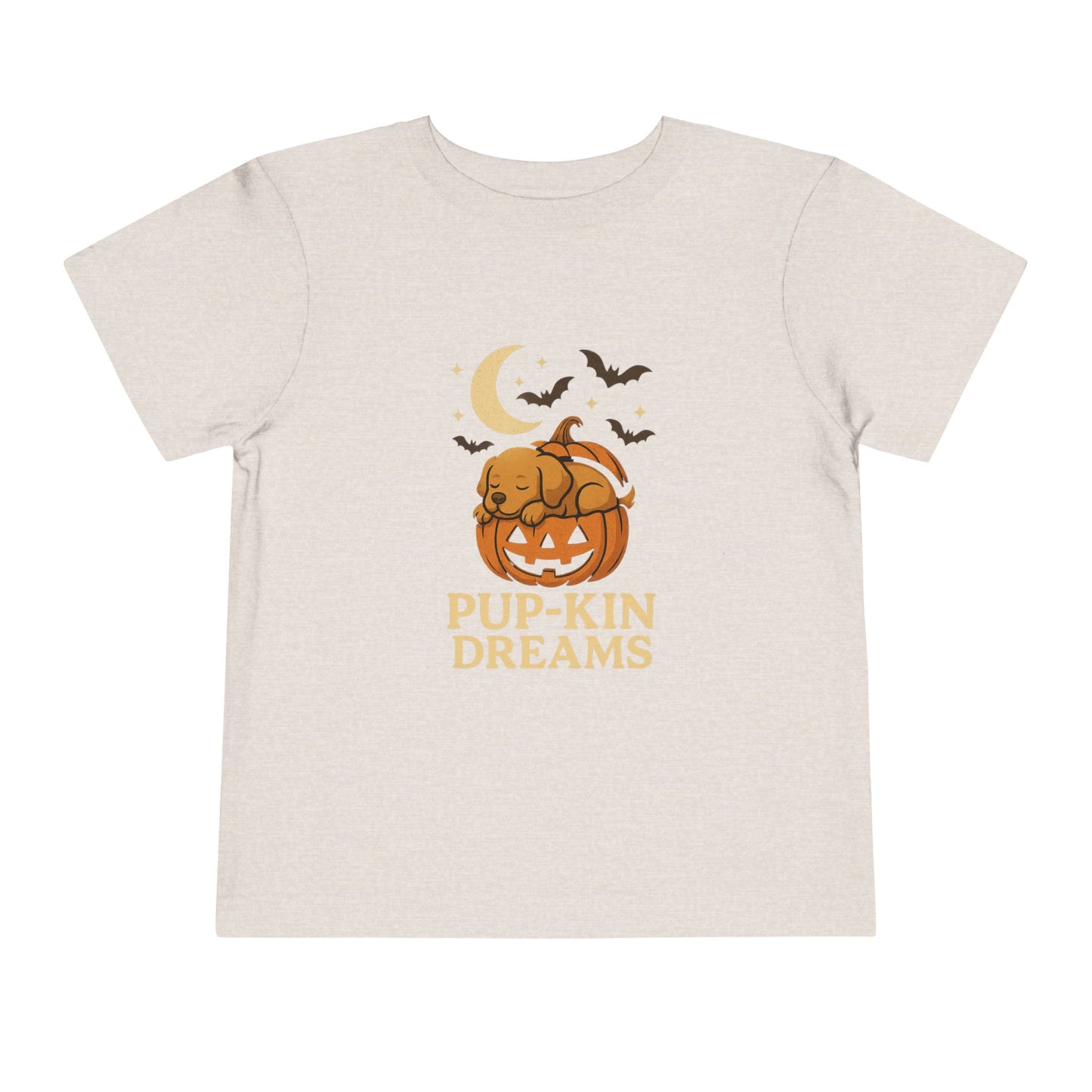 Toddler Halloween Tee - Pup-Kin Dreams, Funny Kids Shirt, Cute Fall Apparel, Baby Pumpkin T-Shirt, Trick or Treat Outfit