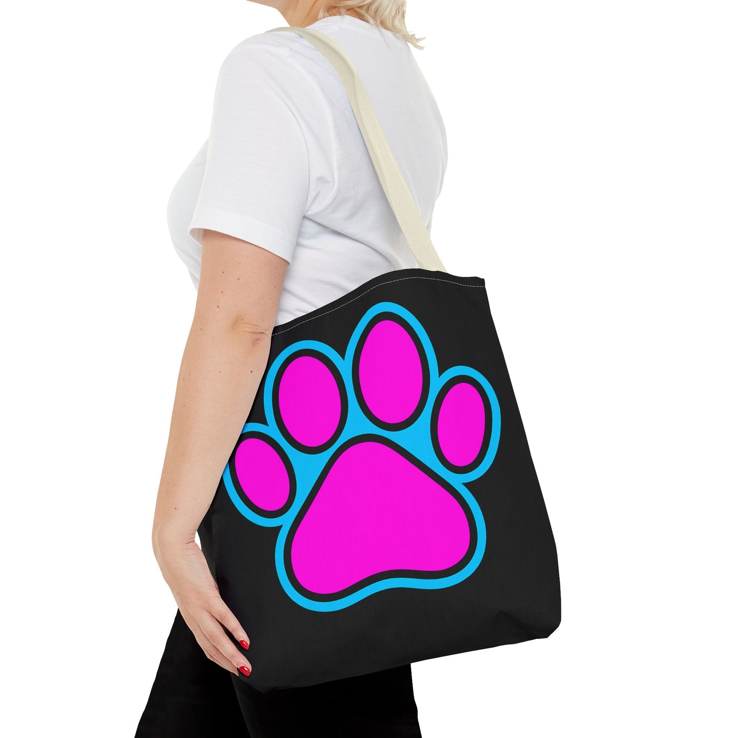 Stylish Pet Lover Tote Bag, Cute Paw Print Design, Reusable Shopping Bag, Gift for Animal Lovers, Eco-Friendly Accessory