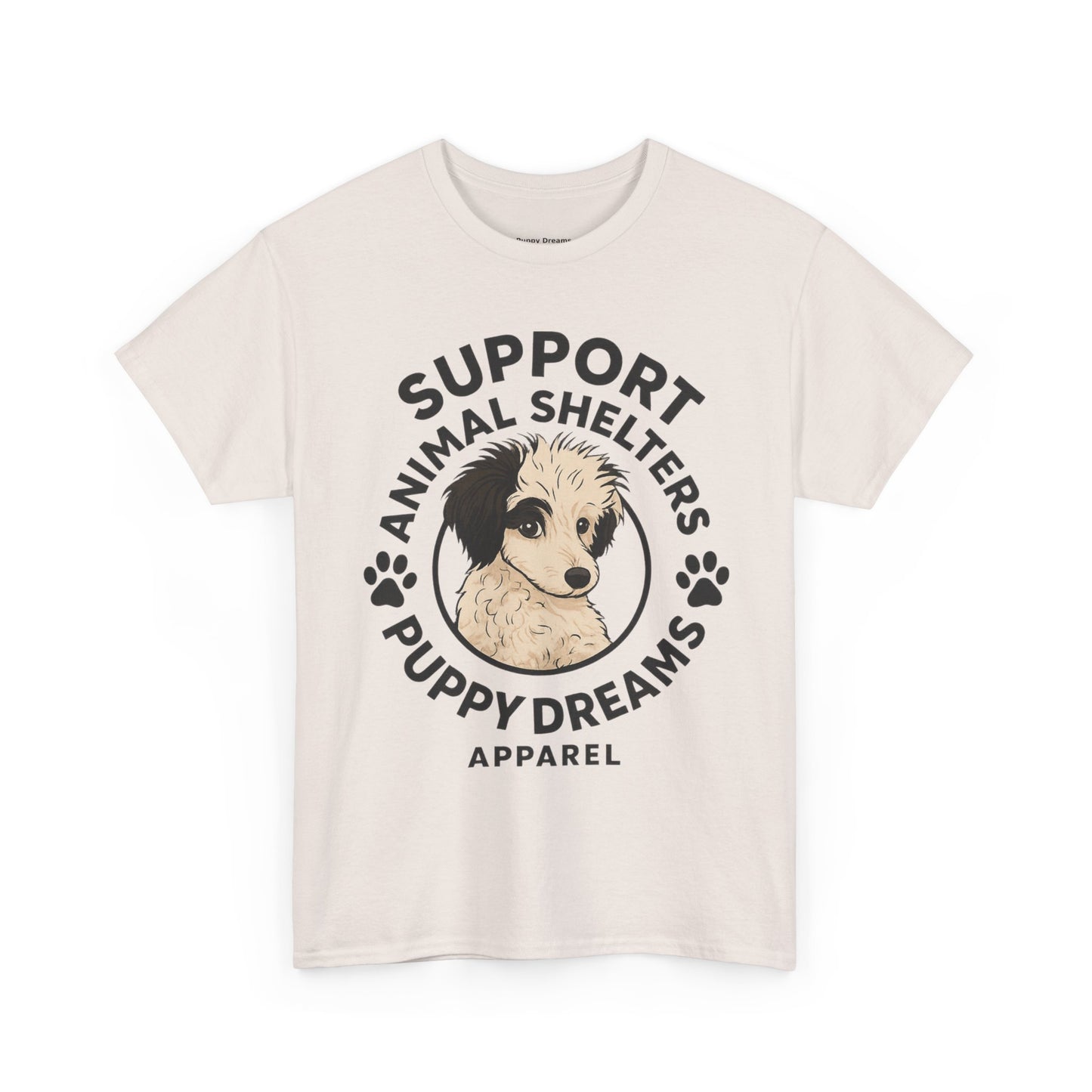 Unisex Cotton Animal Shelter Support Tee, Dog Lover Gift, Pet Adoption Awareness Shirt, Comfy Casual Wear, Puppy Dreams Apparel