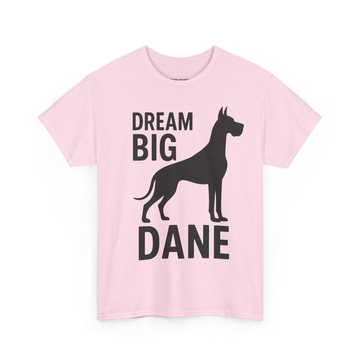 Dream Big Dane Unisex Heavy Cotton Tee, Great Dane Dog Lover Shirt, Pet Gift, Casual Wear, Dog Owner Tee, Animal Lover Apparel