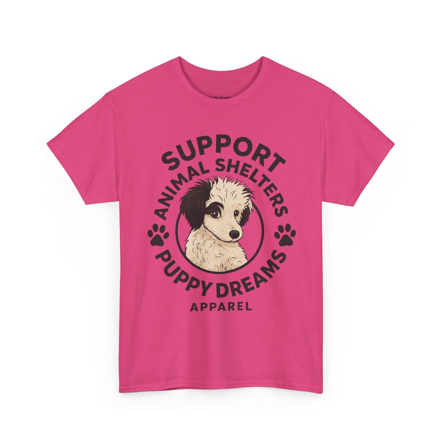 Unisex Cotton Animal Shelter Support Tee, Dog Lover Gift, Pet Adoption Awareness Shirt, Comfy Casual Wear, Puppy Dreams Apparel