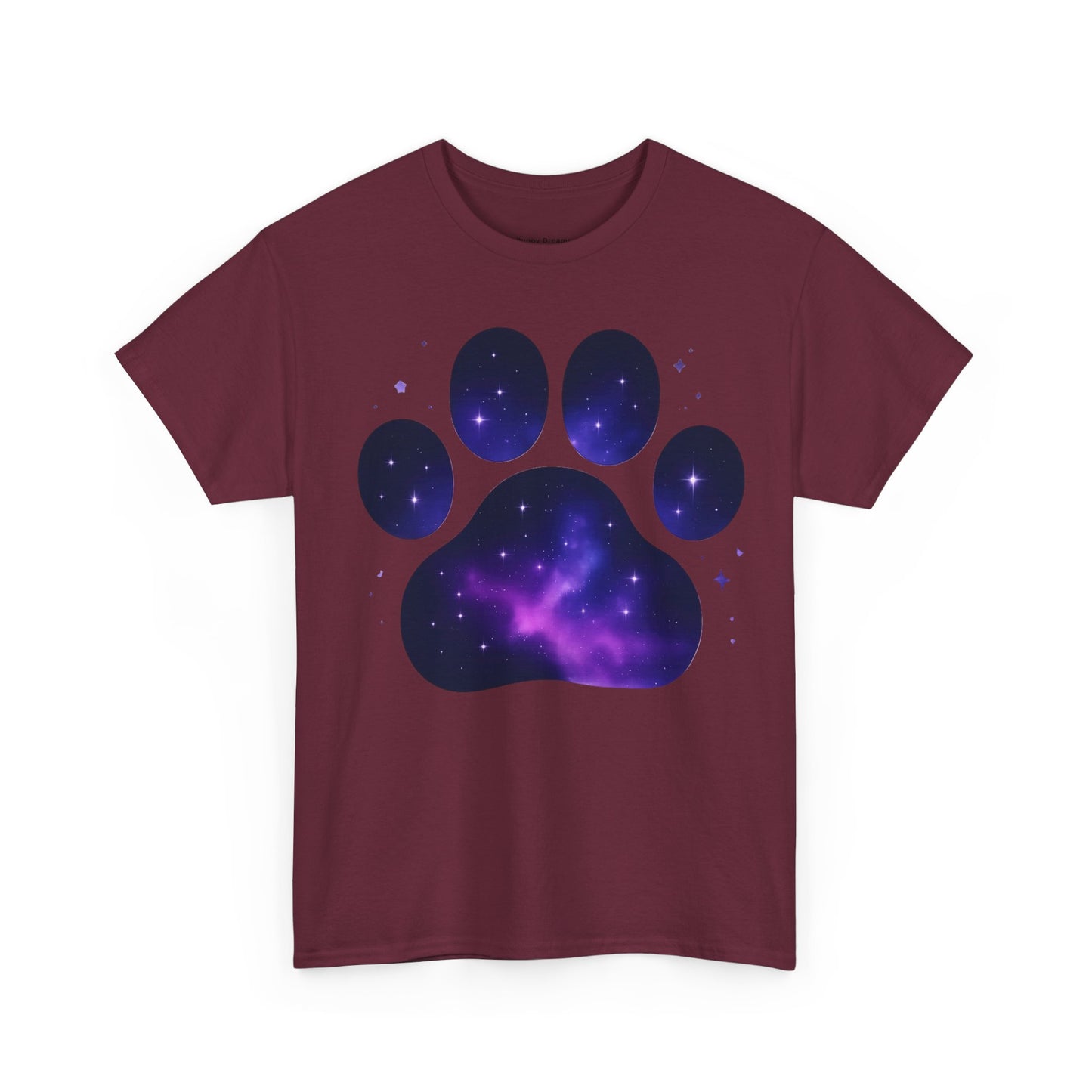 Cosmic Pet Paw Print Tee | Unisex T-Shirt for Animal Lovers, Galaxy Print, Dog & Cat Tees, Gift for Pet Owners, Space Theme Shirt