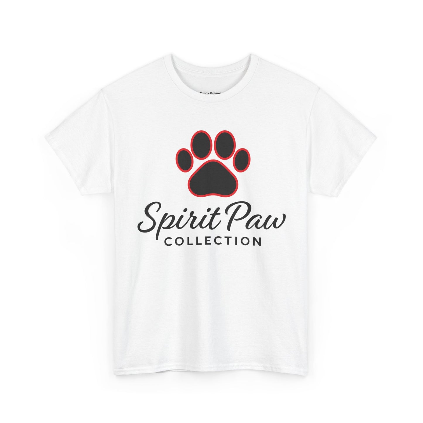 Unisex Heavy Cotton Tee with Spirit Paw Design | Pet Lover Gift, Animal Rescue Shirt, Casual Wear, Paw Print Tee, Dog Mom Apparel