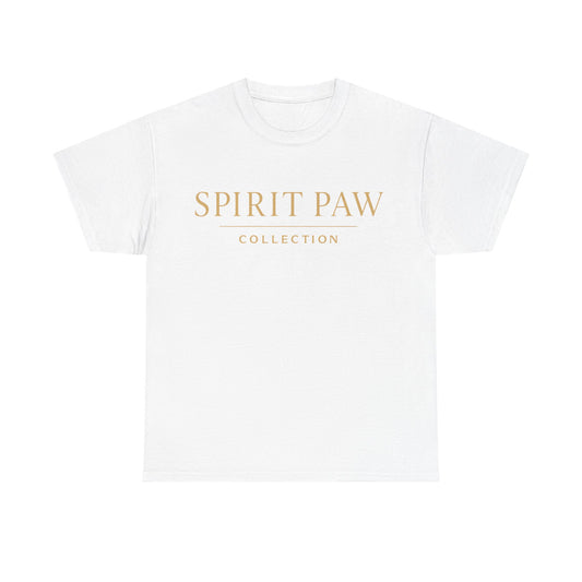 Unisex Spirit Paw Heavy Cotton Tee - Comfortable Tee for Animal Lovers, Casual Wear, Gift for Pet Owners, Everyday Style, Soft Cotton Shirt