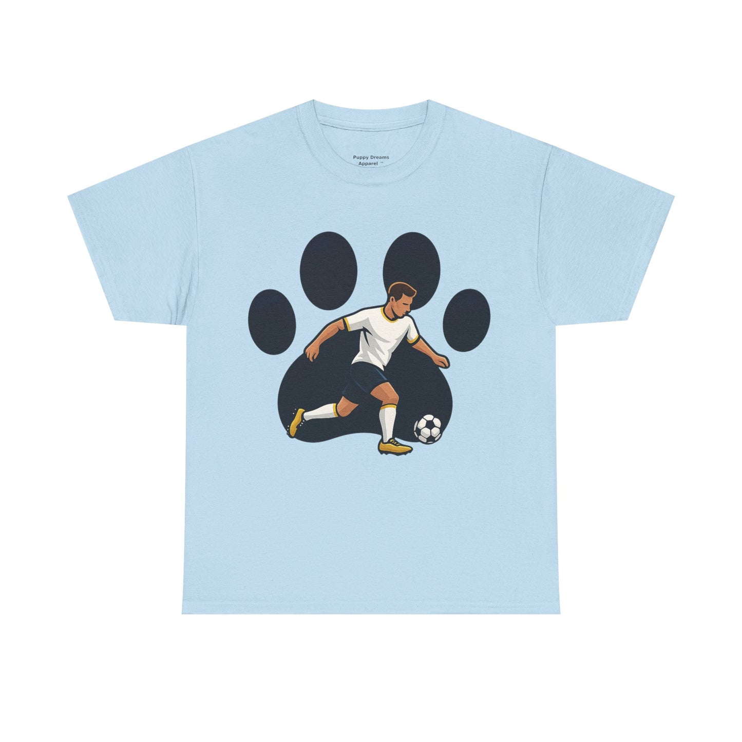 Soccer Paw Print Tee - Perfect for Soccer Lovers, Pet Owners, Sports Events, Birthdays, and Casual Wear