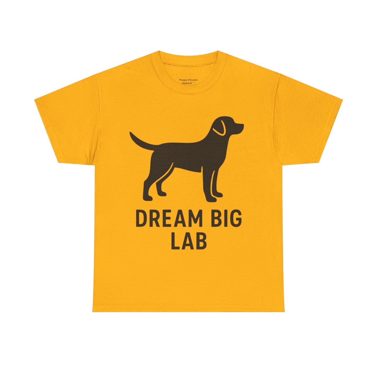 Dream Big Lab Unisex Heavy Cotton Tee - Perfect for Dog Lovers, Pet Enthusiasts, and Ideal Gift for Birthdays or Holidays