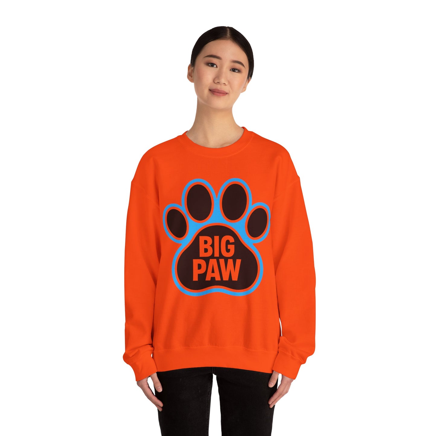 Paw Print Sweatshirt for Animal Lovers, Cozy Sweater, Pet Owner Gift, Big Paw Crewneck, Animal Rescue Fundraiser