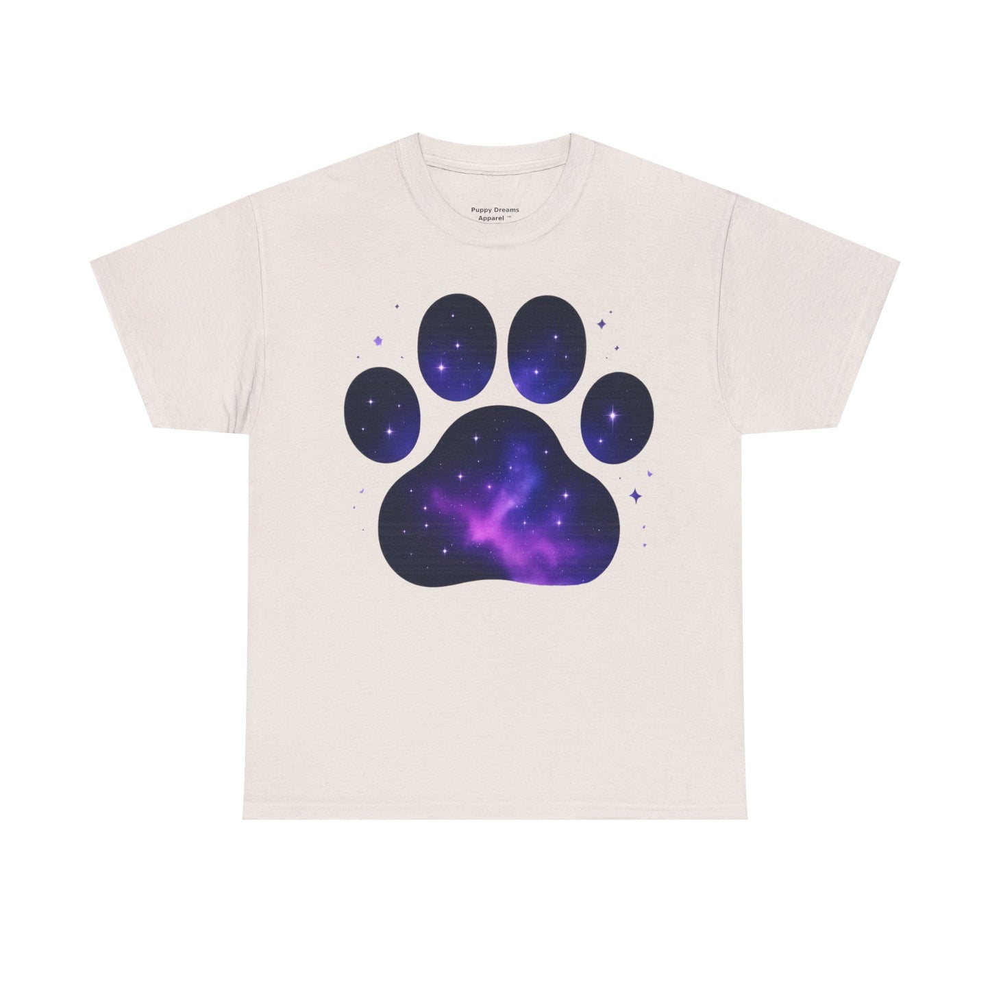 Cosmic Pet Paw Print Tee | Unisex T-Shirt for Animal Lovers, Galaxy Print, Dog & Cat Tees, Gift for Pet Owners, Space Theme Shirt