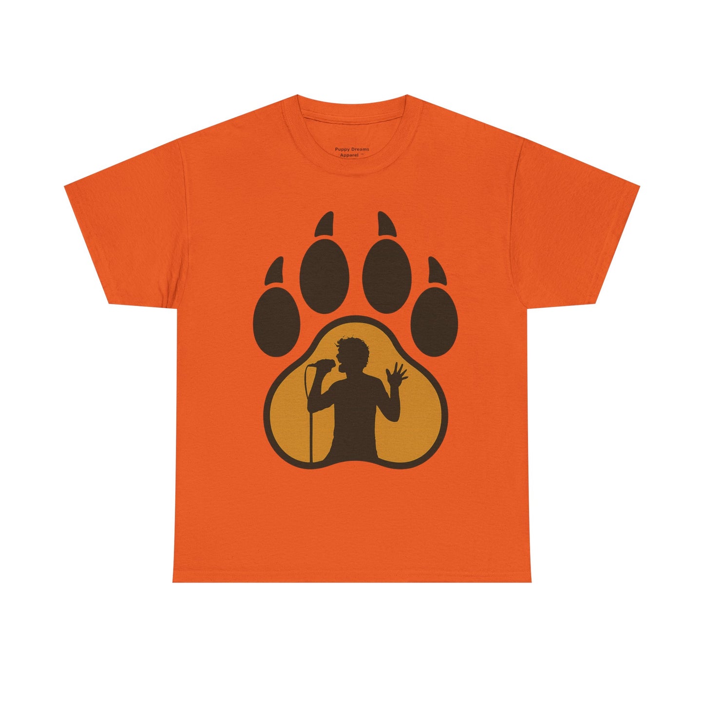 Rockin' Paw Print Tee - Unisex Cotton Shirt for Animal Lovers, Music Fans, Gifts, Concerts, Hipster Style