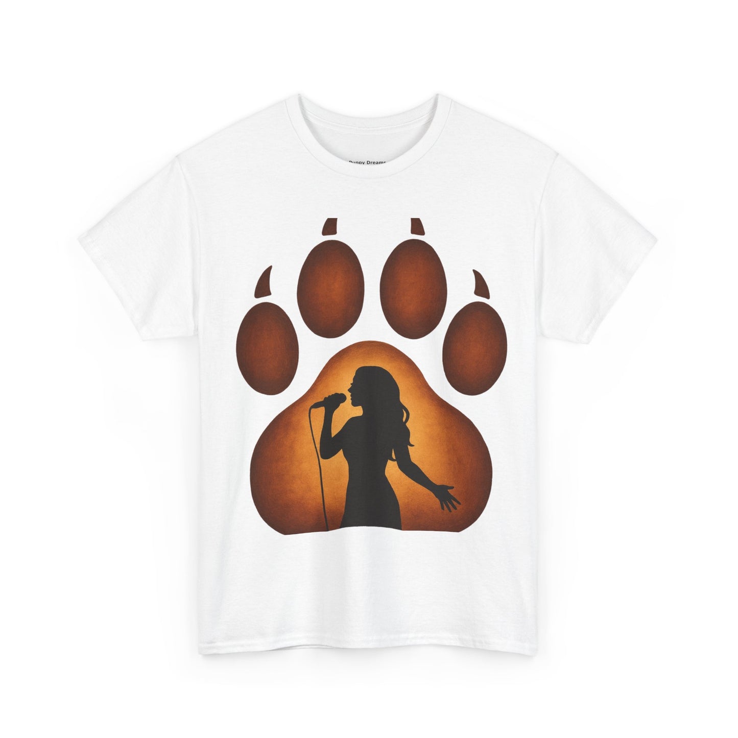 Unisex Cotton T-Shirt with Bear Paw Design - Ideal for Nature Lovers, Gift for Music Fans, Casual Wear, Eco-Friendly Apparel