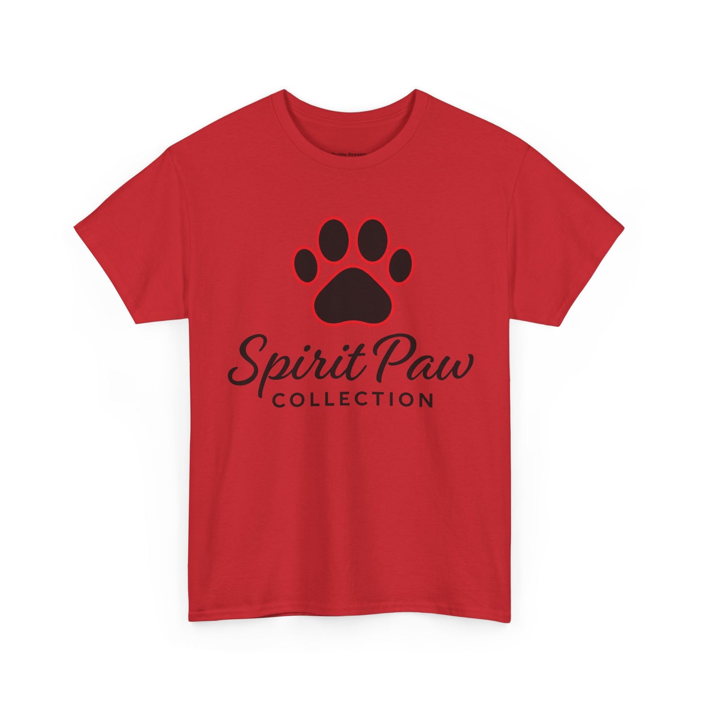 Unisex Heavy Cotton Tee with Spirit Paw Design | Pet Lover Gift, Animal Rescue Shirt, Casual Wear, Paw Print Tee, Dog Mom Apparel