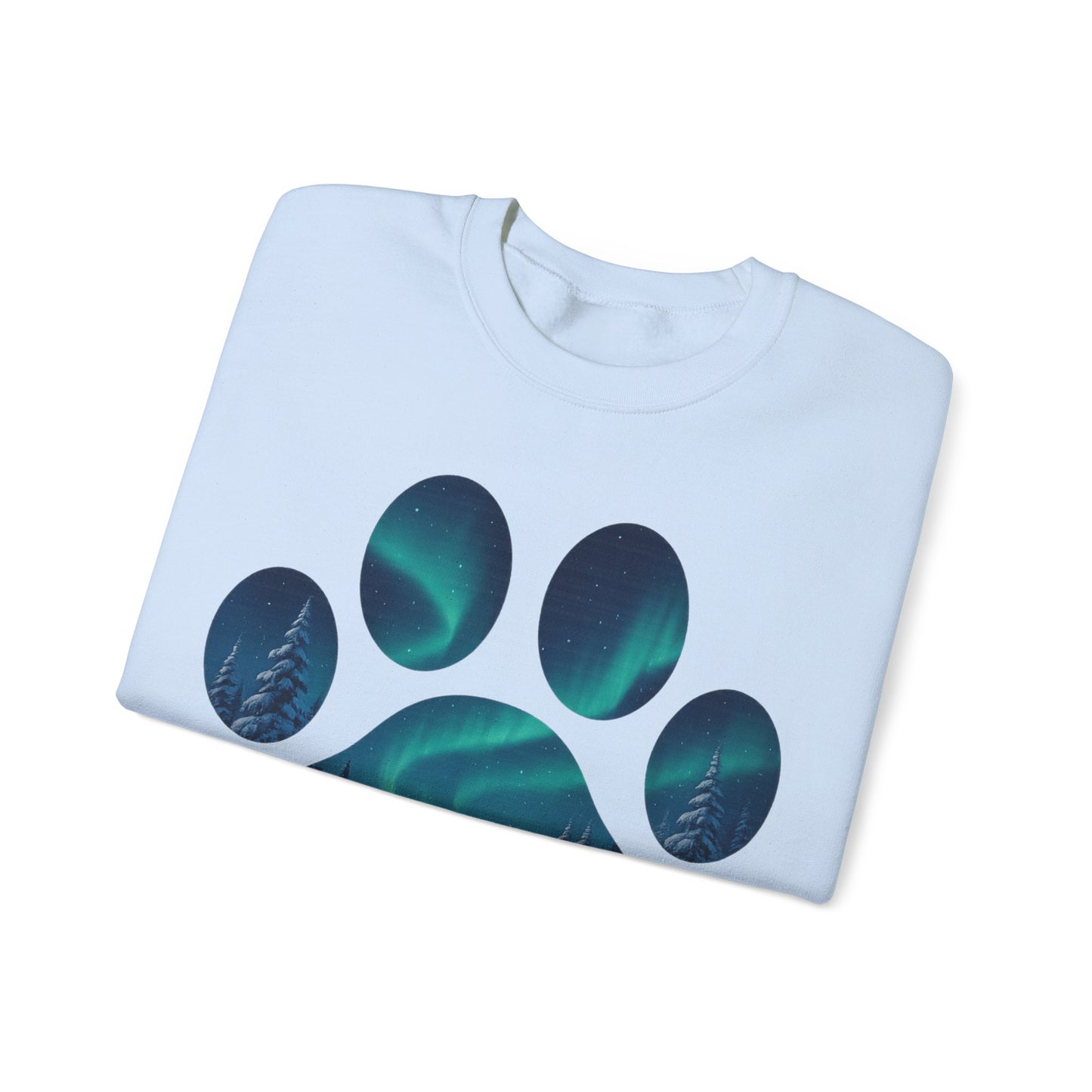 Cozy Wilderness Paw Print Sweatshirt | Unisex Crewneck, Nature Lover Gift, Eco-Friendly Apparel, Perfect for Campers, Animal Lovers