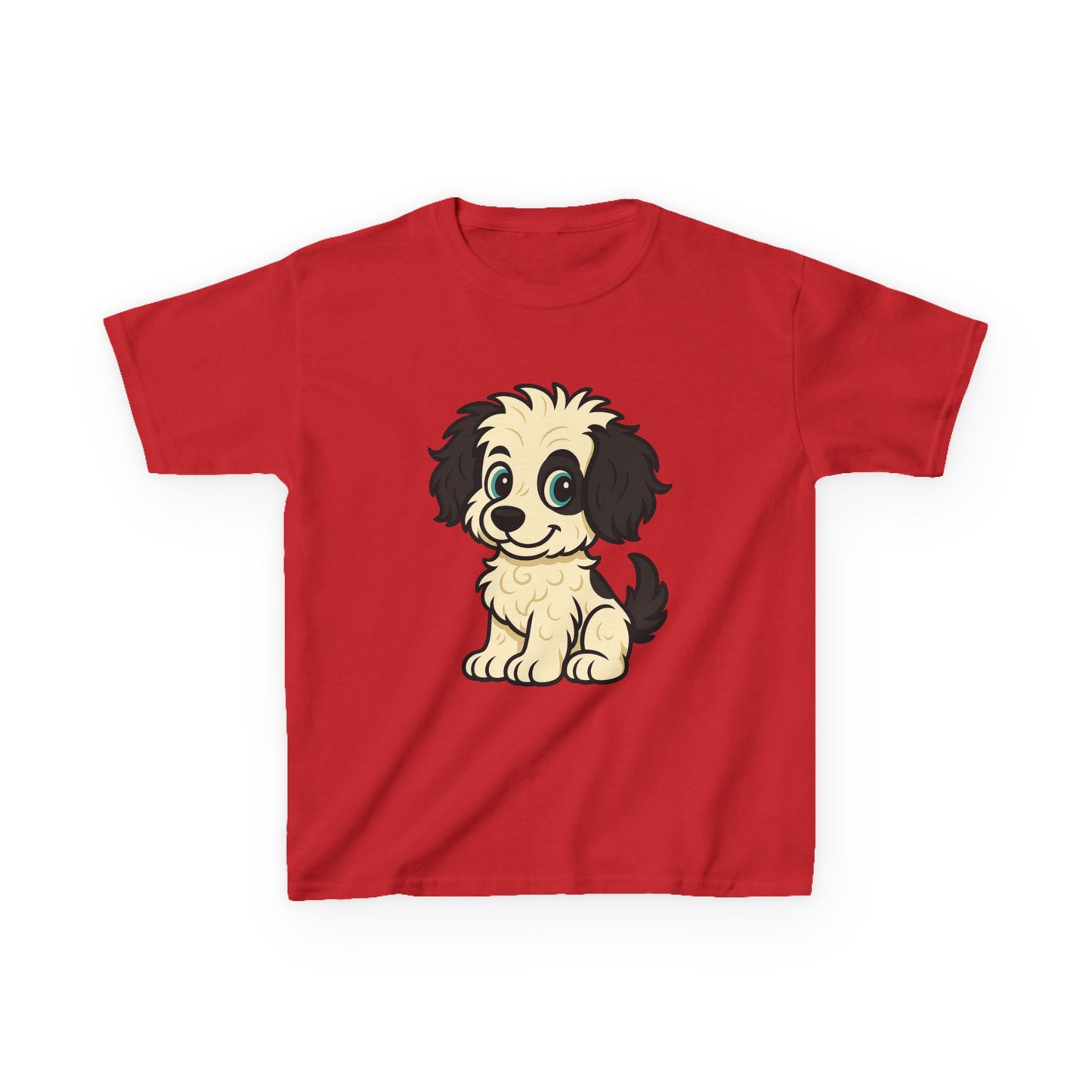 Adorable Cartoon Puppy Kids T-Shirt, Cute Dog Shirt for Animal Lovers, Birthday Gift, Pet-Themed Apparel, Fun Playtime Tee
