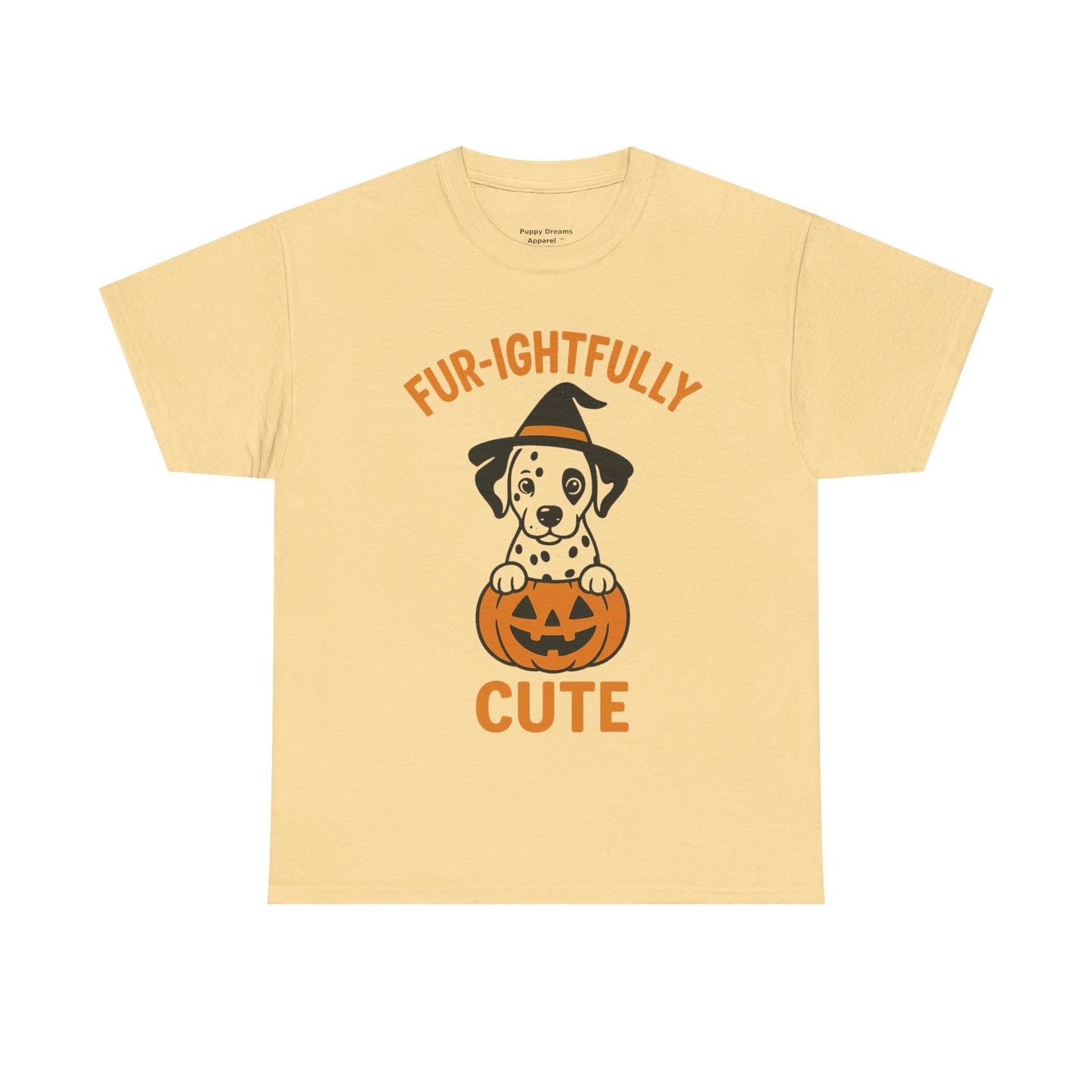 Fur-ightfully Cute Halloween Tee, Unisex Cotton Dog Lover Shirt, Halloween Costume, Pet-Themed Gift, Spooky Vibes
