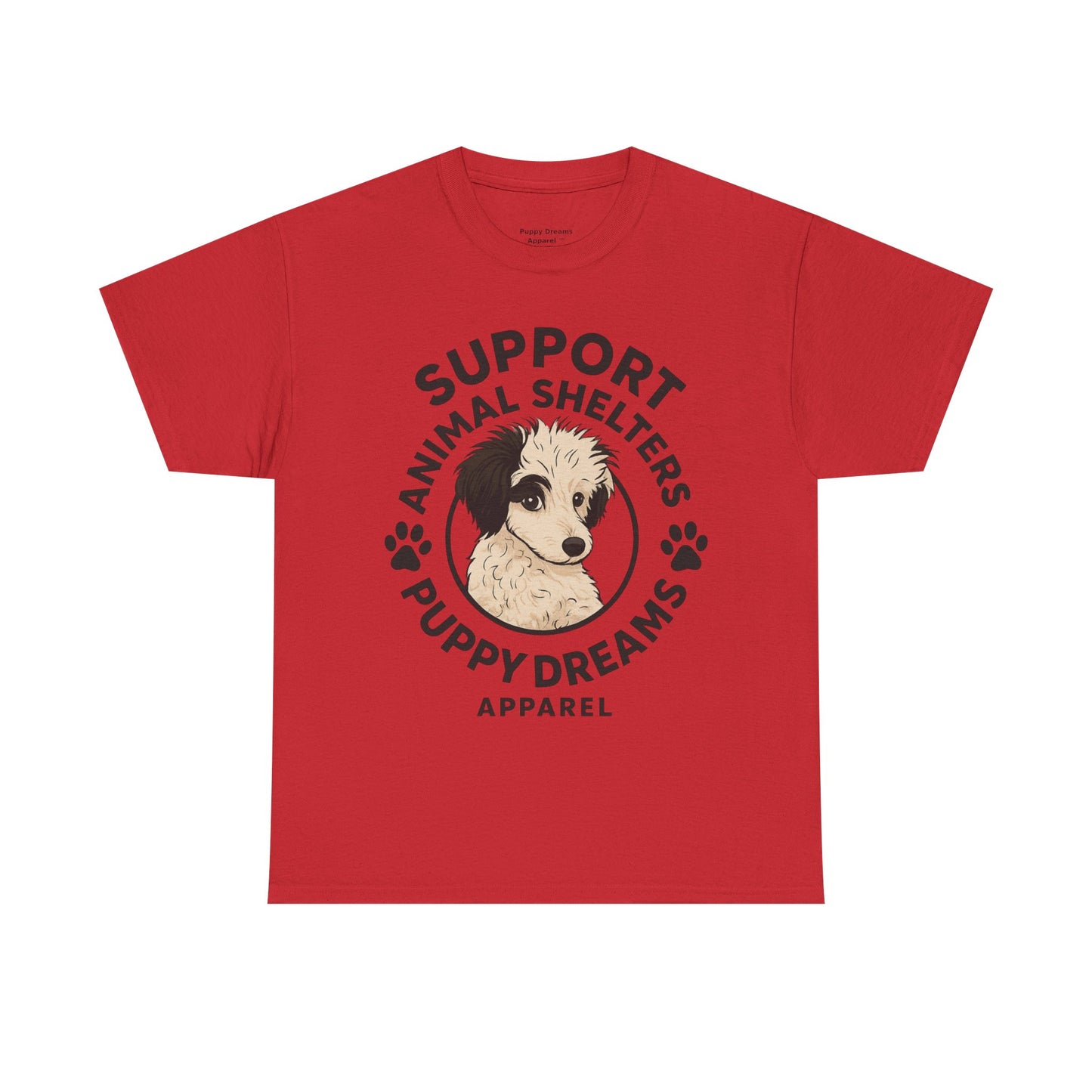 Unisex Cotton Animal Shelter Support Tee, Dog Lover Gift, Pet Adoption Awareness Shirt, Comfy Casual Wear, Puppy Dreams Apparel