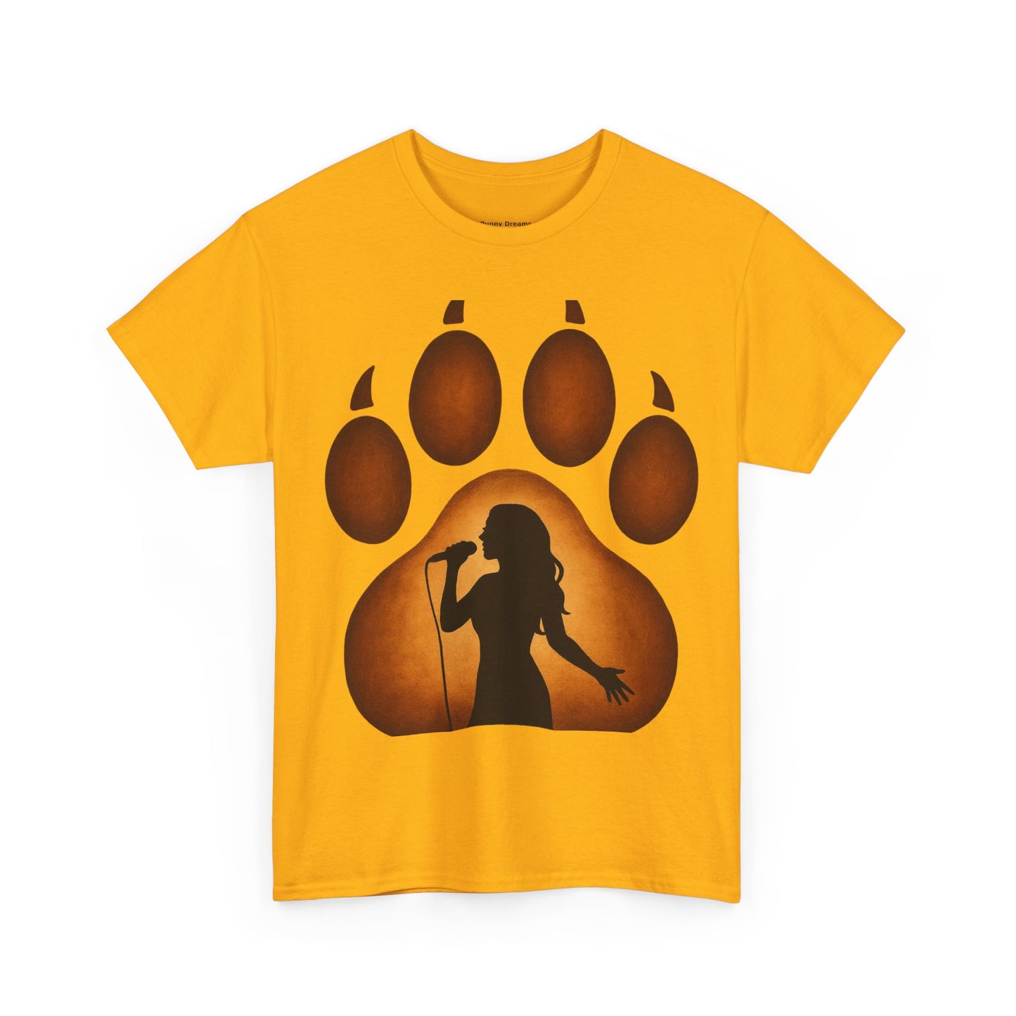 Unisex Cotton T-Shirt with Bear Paw Design - Ideal for Nature Lovers, Gift for Music Fans, Casual Wear, Eco-Friendly Apparel