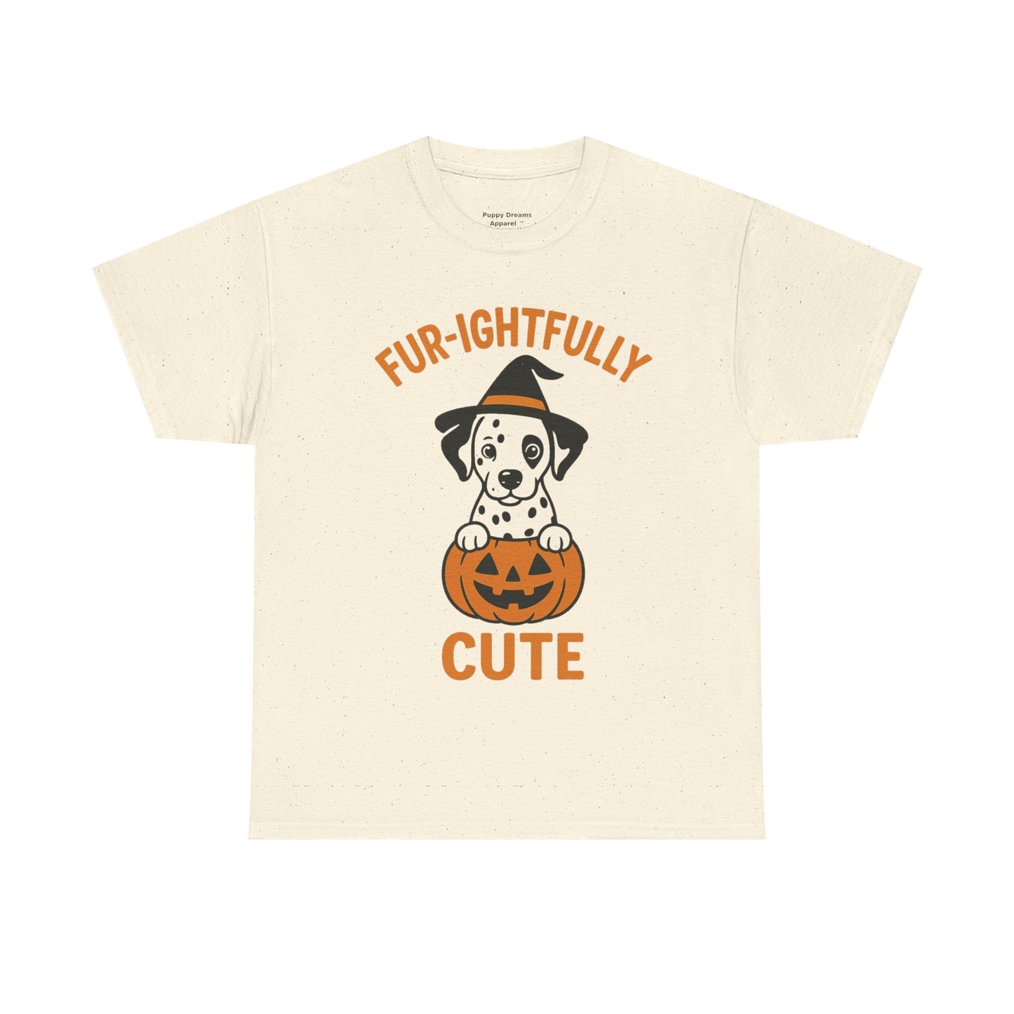 Fur-ightfully Cute Halloween Tee, Unisex Cotton Dog Lover Shirt, Halloween Costume, Pet-Themed Gift, Spooky Vibes
