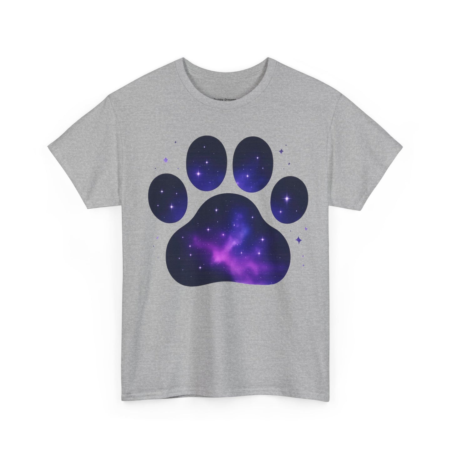 Cosmic Pet Paw Print Tee | Unisex T-Shirt for Animal Lovers, Galaxy Print, Dog & Cat Tees, Gift for Pet Owners, Space Theme Shirt