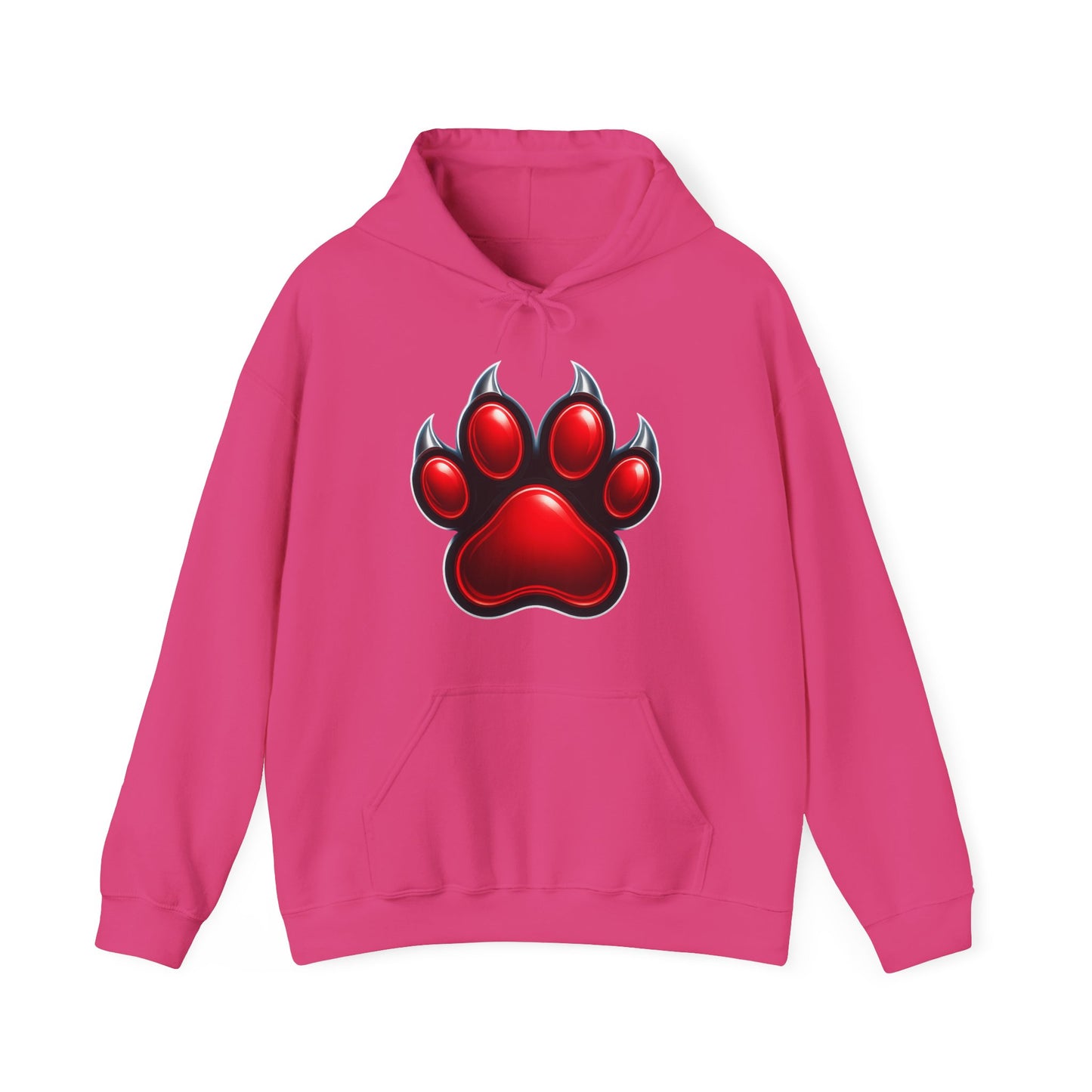 Red Paw Print Unisex Hoodie | Cozy Animal Lover Hoodie | Cute Gift for Pet Owners, Casual Wear, Animal Rescue Fundraiser, Everyday Comfort