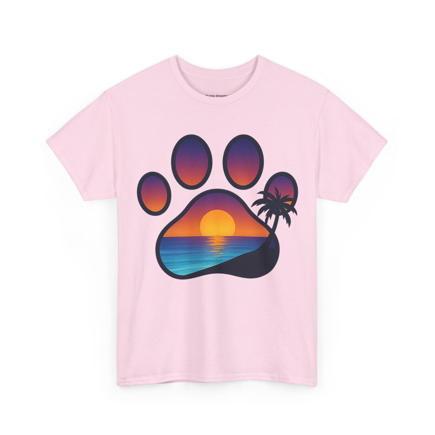 Sunset Beach Paw Print Tee | Pet Lovers Shirt, Gift for Dog Owners, Casual Wear, Summer Vibes, Animal Lover Apparel
