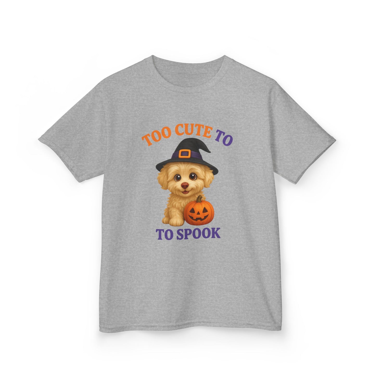 Too Cute to Spook Kids Tee, Halloween Shirt, Funny Kids T-Shirt, Cute Dog Shirt, Kids Halloween Costume Tee, Fall Holiday Apparel