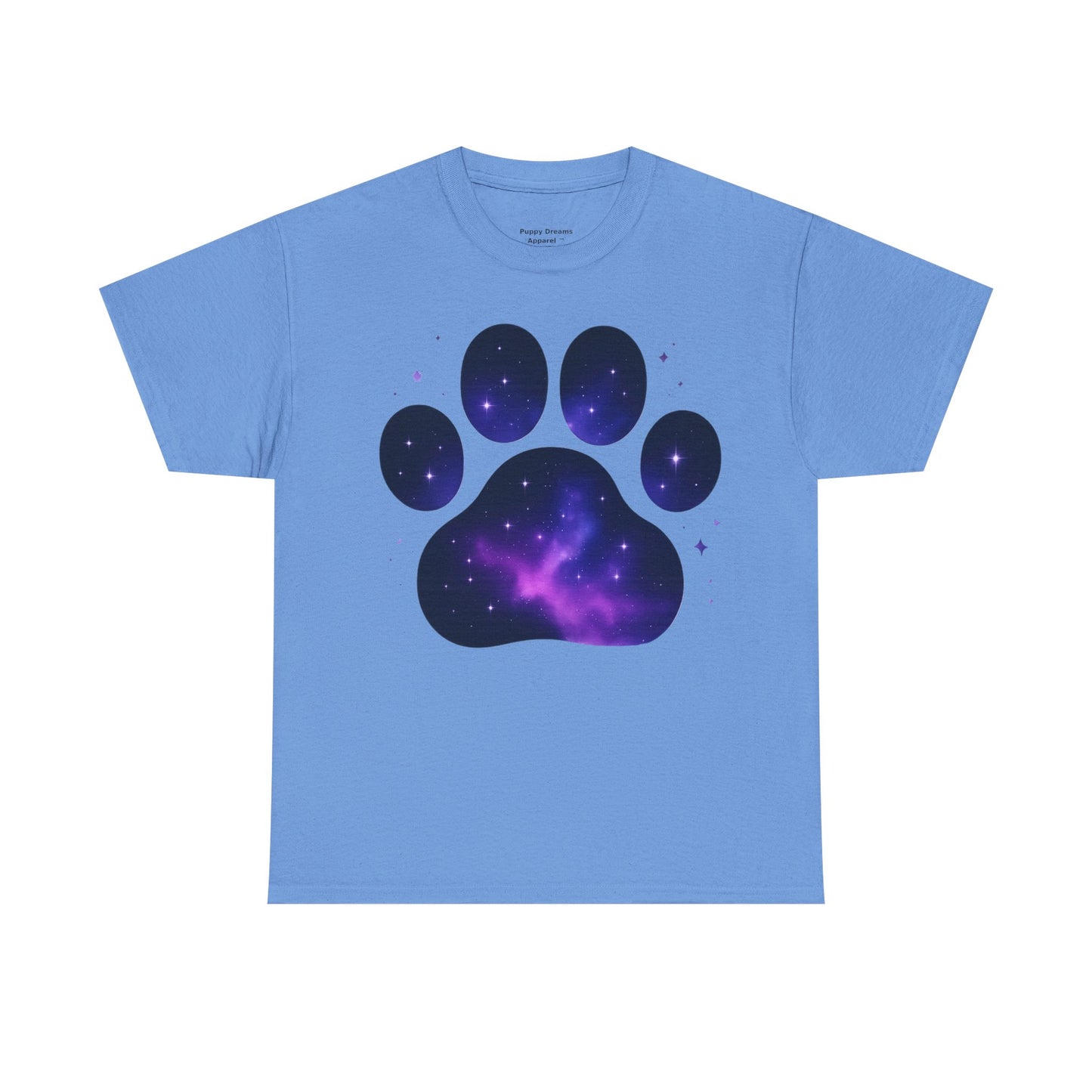 Cosmic Pet Paw Print Tee | Unisex T-Shirt for Animal Lovers, Galaxy Print, Dog & Cat Tees, Gift for Pet Owners, Space Theme Shirt
