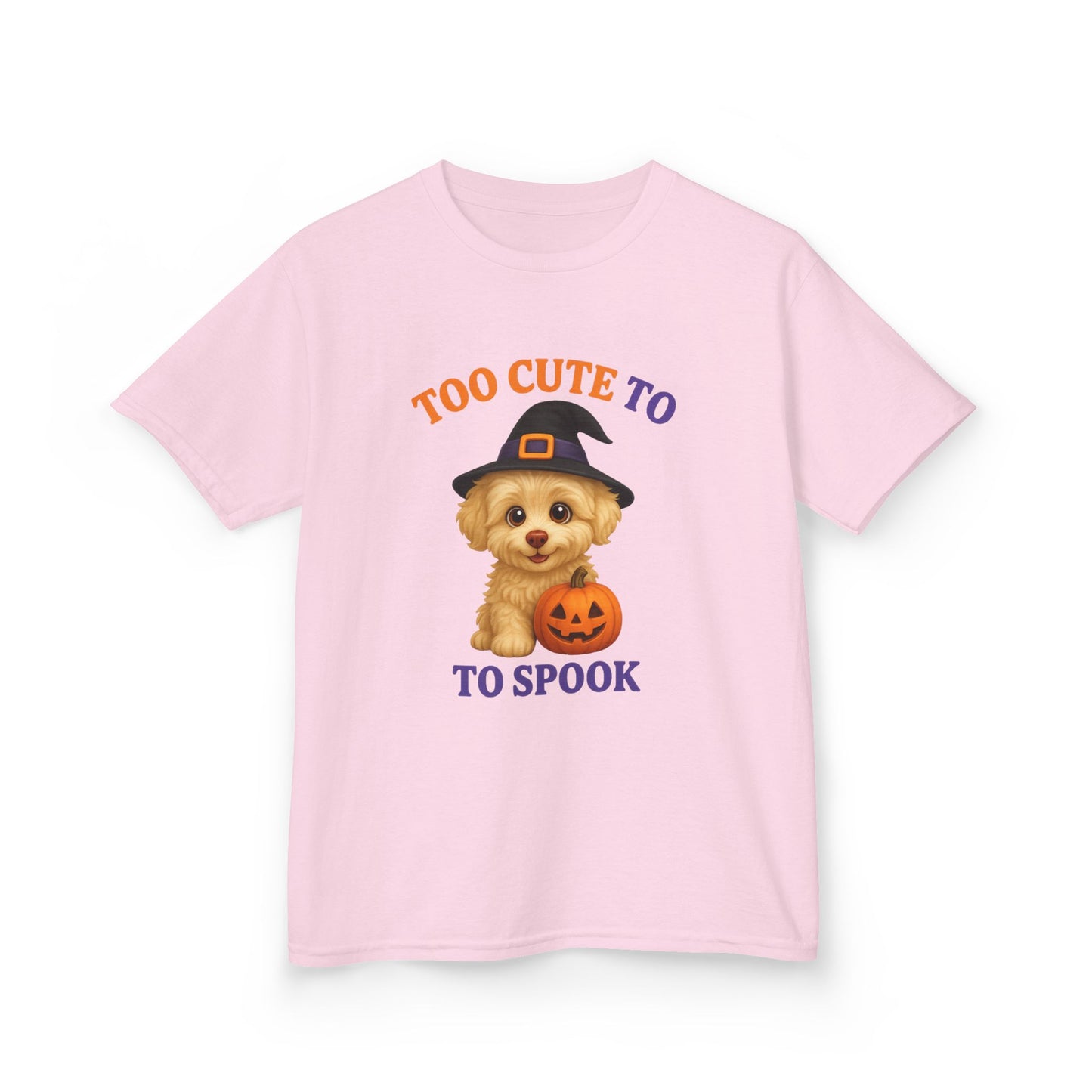 Too Cute to Spook Kids Tee, Halloween Shirt, Funny Kids T-Shirt, Cute Dog Shirt, Kids Halloween Costume Tee, Fall Holiday Apparel