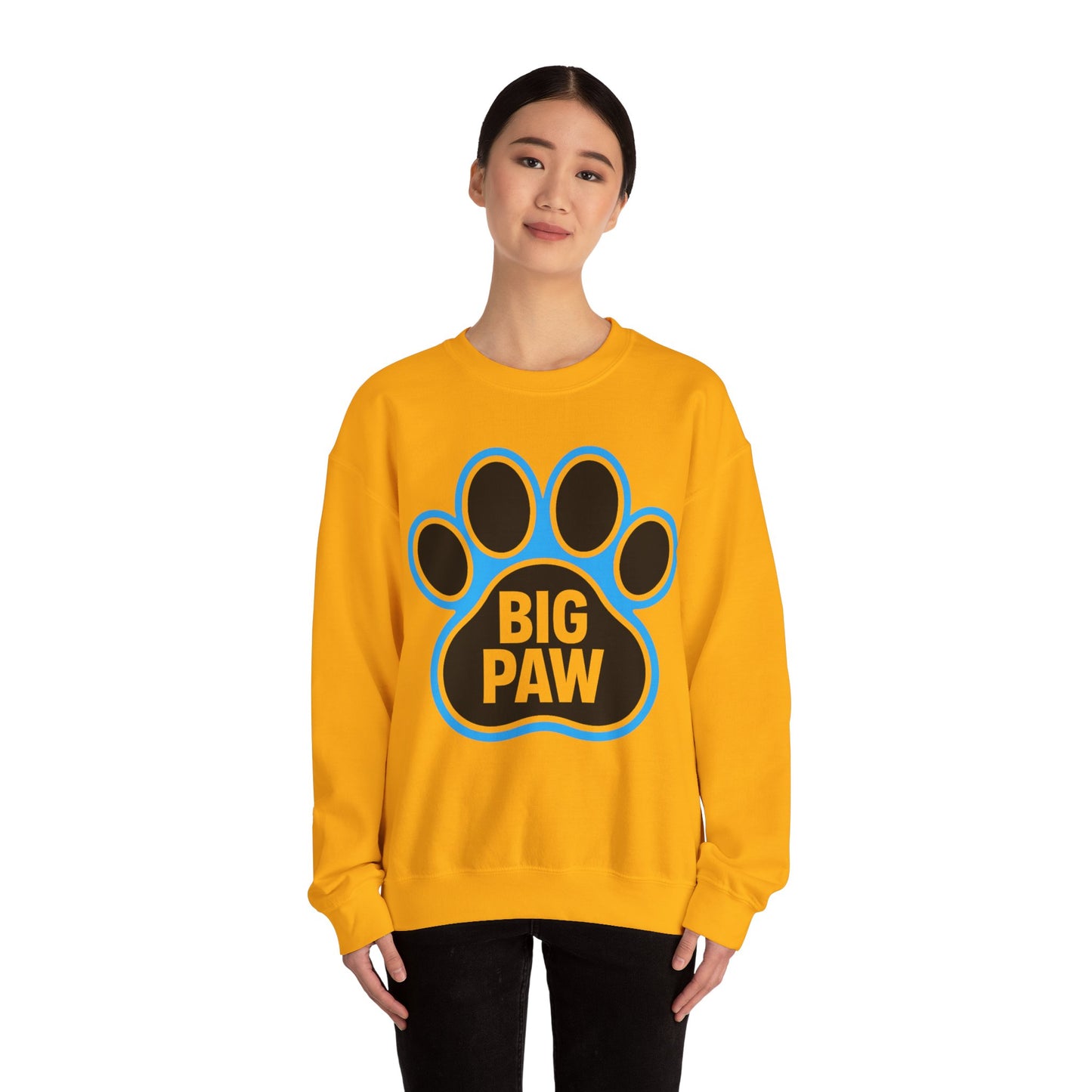 Paw Print Sweatshirt for Animal Lovers, Cozy Sweater, Pet Owner Gift, Big Paw Crewneck, Animal Rescue Fundraiser