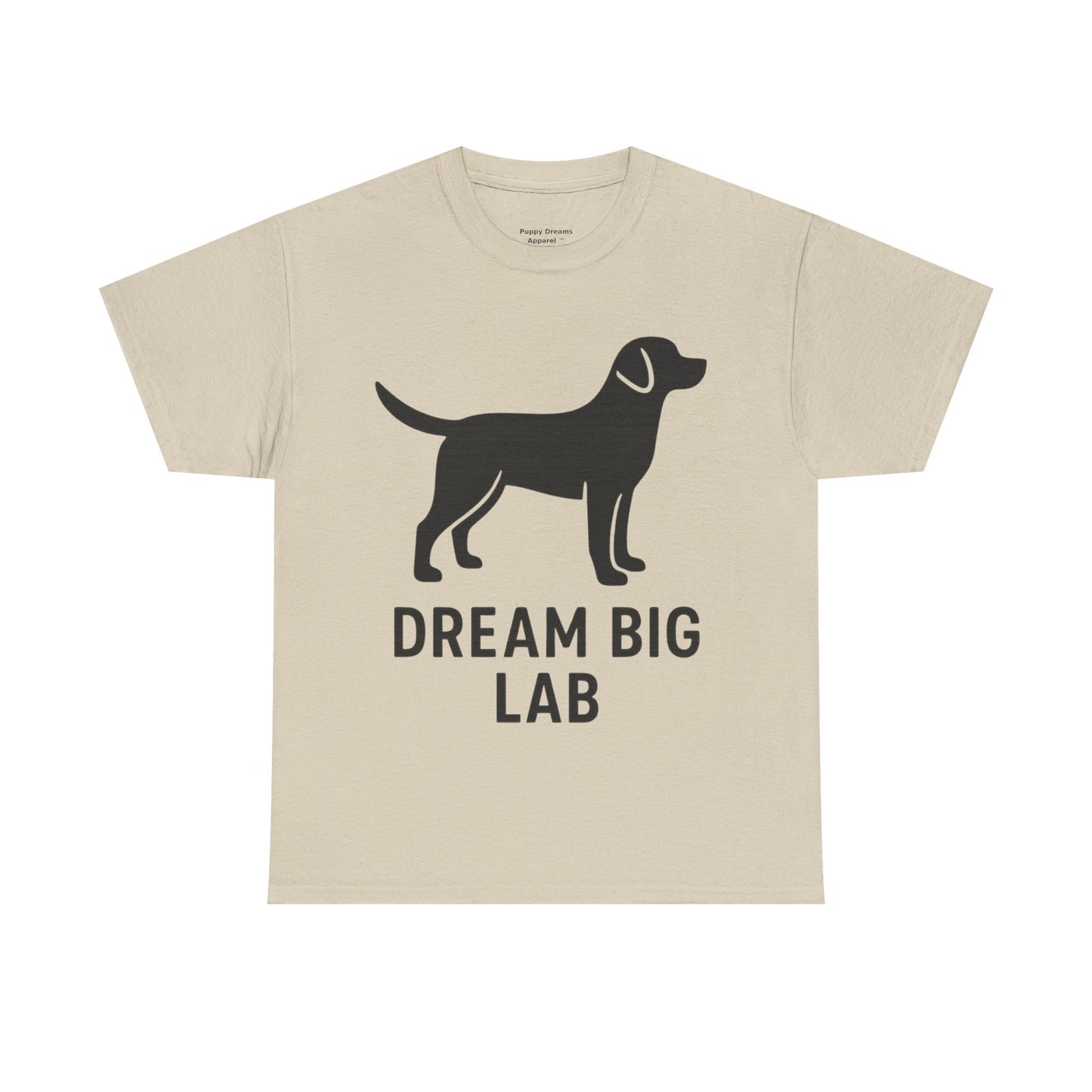 Dream Big Lab Unisex Heavy Cotton Tee - Perfect for Dog Lovers, Pet Enthusiasts, and Ideal Gift for Birthdays or Holidays