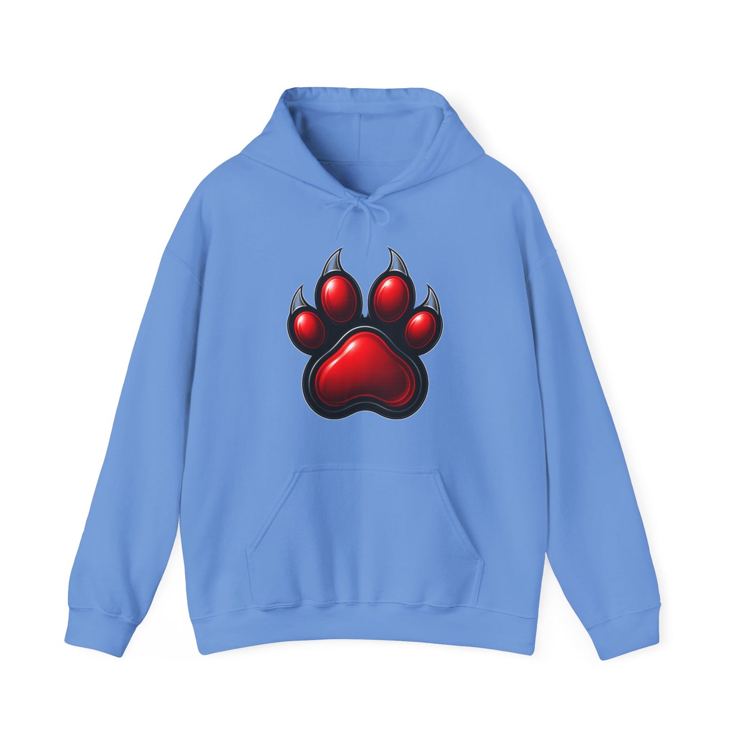 Red Paw Print Hoodie - Cozy Unisex Sweatshirt for Animal Lovers, Pet Enthusiasts, Gift for Dog Owners, Unique Casual Wear, Wild Style